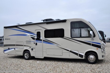 10-31-18 &lt;a href=&quot;http://www.mhsrv.com/thor-motor-coach/&quot;&gt;&lt;img src=&quot;http://www.mhsrv.com/images/sold-thor.jpg&quot; width=&quot;383&quot; height=&quot;141&quot; border=&quot;0&quot;&gt;&lt;/a&gt;   
MSRP $121,283. Thor Motor Coach has done it again with the world&#39;s first RUV! (Recreational Utility Vehicle) Check out the New 2018 Thor Motor Coach Vegas RUV Model 27.7 with 2 slide-out rooms. The Vegas combines Style, Function, Affordability &amp; Innovation like no other RV available in the industry today! It is powered by a Ford Triton V-10 engine and is approximately 28 feet 6 inches in length. Taking superior drivability even one step further, the Vegas will also feature something normally only found in a high-end luxury diesel pusher motor coach... an Independent Front Suspension system! With a style all its own the Vegas will provide superior handling and fuel economy and appeal to couples &amp; family RVers as well. You will also find another full size power drop down loft above the cockpit, spacious living room and even pass-through exterior storage. Optional equipment includes the HD-Max colored sidewalls and holding tanks with heat pads. New features for 2018 include euro-style cabinet doors with soft close hidden hinges, numerous d&#233;cor updates, attic fan with vent cover mad standard, 15K BTU A/C, larger galley windows, 2 burner gas cooktop, below counter convection microwave, stainless steel galley sink, bathroom vanity heights raised, LED accent lighting throughout, roller shades, new front cap, armless awning, LED running lights and many more. You will also be pleased to find a host of feature appointments that include tinted and frameless windows, power patio awning with LED lights, living room TV, LED ceiling lights, Onan generator, water heater, power and heated mirrors with integrated side-view cameras, back-up camera, 8,000 lb. trailer hitch, spacious cockpit design with unparalleled visibility as well as a fold out map/laptop table and an additional cab table that can easily be stored when traveling.  For more complete details on this unit and our entire inventory including brochures, window sticker, videos, photos, reviews &amp; testimonials as well as additional information about Motor Home Specialist and our manufacturers please visit us at MHSRV.com or call 800-335-6054. At Motor Home Specialist, we DO NOT charge any prep or orientation fees like you will find at other dealerships. All sale prices include a 200-point inspection, interior &amp; exterior wash, detail service and a fully automated high-pressure rain booth test and coach wash that is a standout service unlike that of any other in the industry. You will also receive a thorough coach orientation with an MHSRV technician, an RV Starter&#39;s kit, a night stay in our delivery park featuring landscaped and covered pads with full hook-ups and much more! Read Thousands upon Thousands of 5-Star Reviews at MHSRV.com and See What They Had to Say About Their Experience at Motor Home Specialist. WHY PAY MORE?... WHY SETTLE FOR LESS?