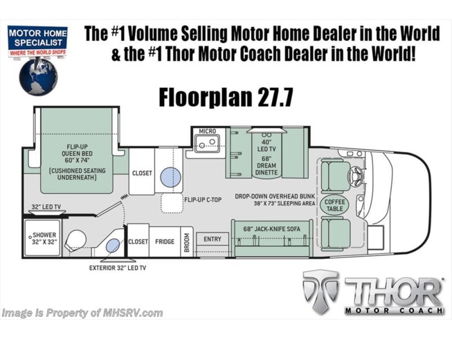 2018 Thor Motor Coach Axis 27.7 RUV for Sale MHSRV W