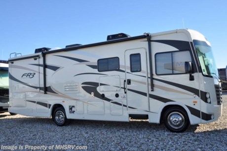sold 9/13/18  MSRP $130,779. New 2018 Forest River FR3 Model 30DS. This RV measures approximately 31 feet 10 inches in length and features 2 slide outs and a king size bed. The FR3 crossover motorhome combines the best features, family friendly livability and affordability of an easy to drive Class C motorhome with the space, convenience and styling of a Class A motorhome. Additional options include the X-Package featuring an 18 cu. ft. gas &amp; electric refrigerator, 50 amp service, 5.5KW Onan generator and second A/C. A few of the standard features the beautiful FR3 boats include &quot;SUPER STORAGE&quot; rear pass-thru cargo compartment, slide room topper awnings, power patio awning with LED light strip, power entry step, 4 point hydraulic leveling jacks, beautiful cherry cabinetry, radius interior ceiling, night shade window treatment, LED lighting throughout unit and 3 burner cook top with oven and flush mount stove cover. For more complete details on this unit and our entire inventory including brochures, window sticker, videos, photos, reviews &amp; testimonials as well as additional information about Motor Home Specialist and our manufacturers please visit us at MHSRV.com or call 800-335-6054. At Motor Home Specialist, we DO NOT charge any prep or orientation fees like you will find at other dealerships. All sale prices include a 200-point inspection, interior &amp; exterior wash, detail service and a fully automated high-pressure rain booth test and coach wash that is a standout service unlike that of any other in the industry. You will also receive a thorough coach orientation with an MHSRV technician, an RV Starter&#39;s kit, a night stay in our delivery park featuring landscaped and covered pads with full hook-ups and much more! Read Thousands upon Thousands of 5-Star Reviews at MHSRV.com and See What They Had to Say About Their Experience at Motor Home Specialist. WHY PAY MORE?... WHY SETTLE FOR LESS?