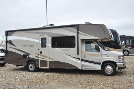 6-3-19 &lt;a href=&quot;http://www.mhsrv.com/coachmen-rv/&quot;&gt;&lt;img src=&quot;http://www.mhsrv.com/images/sold-coachmen.jpg&quot; width=&quot;383&quot; height=&quot;141&quot; border=&quot;0&quot;&gt;&lt;/a&gt;   MSRP $114,793. New 2019 Coachmen Leprechaun Model 260DS. This Luxury Class C RV measures approximately 27 feet 5 inches in length and is powered by a Ford Triton V-10 engine and E-450 Super Duty chassis. This beautiful RV includes the Leprechaun Premier Package which features a molded fiberglass front wrap with LED accent lights, tinted windows, stainless steel wheel inserts, metal running boards, power patio awning with LED light strip, LED exterior &amp; interior lighting, dash radio with backup camera &amp; bluetooth, recessed 3 burner cooktop with glass cover, 1-piece countertops, roller bearing drawer guides, glass shower door, night shades, Onan generator, coach TRV, air assist suspension, power tower, upgraded faucets and shower head, exterior shower, Travel Easy Roadside Assistance &amp; Azdel composite sidewalls. Additional options include the beautiful partial paint exterior, exterior entertainment center, driver &amp; passenger swivel seat, cockpit folding table, side by side refrigerator, solid surface countertops, exterior kitchen table, sideview cameras, upgraded A/C, exterior windshield cover, heated tank pads, Equalizer stabilizer jacks and a spare tire. This amazing class C also features the Leprechaun Comfort and Convenience package that includes in-dash navigation, convection microwave, upgraded mattress, 6 gallon electric &amp; gas water heater, heated and remote side mirrors, 2 tone seat covers, cab over &amp; bedroom power vent fan, dual coach batteries and slide-out awning toppers. For more complete details on this unit and our entire inventory including brochures, window sticker, videos, photos, reviews &amp; testimonials as well as additional information about Motor Home Specialist and our manufacturers please visit us at MHSRV.com or call 800-335-6054. At Motor Home Specialist, we DO NOT charge any prep or orientation fees like you will find at other dealerships. All sale prices include a 200-point inspection, interior &amp; exterior wash, detail service and a fully automated high-pressure rain booth test and coach wash that is a standout service unlike that of any other in the industry. You will also receive a thorough coach orientation with an MHSRV technician, an RV Starter&#39;s kit, a night stay in our delivery park featuring landscaped and covered pads with full hook-ups and much more! Read Thousands upon Thousands of 5-Star Reviews at MHSRV.com and See What They Had to Say About Their Experience at Motor Home Specialist. WHY PAY MORE?... WHY SETTLE FOR LESS?