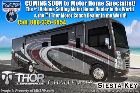 12-10-18 &lt;a href=&quot;http://www.mhsrv.com/thor-motor-coach/&quot;&gt;&lt;img src=&quot;http://www.mhsrv.com/images/sold-thor.jpg&quot; width=&quot;383&quot; height=&quot;141&quot; border=&quot;0&quot;&gt;&lt;/a&gt;  MSRP $210,068. The 2019 Thor Motor Coach Challenger 37FH bath &amp; 1/2 luxury RV measures approximately 38 feet 11 inch in length and features (3) slide-out rooms, king size Tilt-A-View bed, large retractable LED TV, fireplace, frameless dual pane windows, exterior entertainment center, LED lighting, beautiful decor, residential refrigerator, inverter and bedroom TV. New features for 2019 include updated d&#233;cor packages, Wi-Fi extender solar charge controller, clear front mask paint protection, 360 Siphon Vent cap, upgraded exterior entertainment center with a sound bar, battery tray now accommodates both 6V &amp; 12V configurations and a tankless water heater system. This amazing RV also includes the optional theater seating! The Thor Motor Coach Challenger also features one of the most impressive lists of standard equipment in the RV industry including a Ford Triton V-10 engine, 24-Series ford chassis with aluminum wheels, fully automatic hydraulic leveling system, all tile backsplash, electric overhead Hide-Away loft, electric patio awning with LED lighting, side hinged baggage doors, roller day/night shades, solid surface kitchen counter, dual roof A/C units, 5,500 Onan generator as well as heated and enclosed holding tanks. For more complete details on this unit and our entire inventory including brochures, window sticker, videos, photos, reviews &amp; testimonials as well as additional information about Motor Home Specialist and our manufacturers please visit us at MHSRV.com or call 800-335-6054. At Motor Home Specialist, we DO NOT charge any prep or orientation fees like you will find at other dealerships. All sale prices include a 200-point inspection, interior &amp; exterior wash, detail service and a fully automated high-pressure rain booth test and coach wash that is a standout service unlike that of any other in the industry. You will also receive a thorough coach orientation with an MHSRV technician, an RV Starter&#39;s kit, a night stay in our delivery park featuring landscaped and covered pads with full hook-ups and much more! Read Thousands upon Thousands of 5-Star Reviews at MHSRV.com and See What They Had to Say About Their Experience at Motor Home Specialist. WHY PAY MORE?... WHY SETTLE FOR LESS?