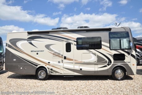 9/21/19 &lt;a href=&quot;http://www.mhsrv.com/thor-motor-coach/&quot;&gt;&lt;img src=&quot;http://www.mhsrv.com/images/sold-thor.jpg&quot; width=&quot;383&quot; height=&quot;141&quot; border=&quot;0&quot;&gt;&lt;/a&gt; 
MSRP $139,456. New 2019 Thor Motor Coach Windsport 27B is approximately 29 feet 3 inches in length with a two slides, king bed, exterior TV, Ford Triton V-10 engine and automatic leveling jacks. Some of the many new features coming to the 2019 Windsport include not only exterior &amp; interior styling updates but also the Firefly Multiplex wiring control system, 10” touchscreen radio &amp; monitor, Wi-Fi extender, stainless steel galley sink, a 360 Siphon Vent, soundbar in the exterior entertainment center and much more. Optional equipment includes the beautiful partial paint HD-Max high gloss exterior, dual A/C, 50-amp service and 5.5KW generator. The Thor Motor Coach Windsport RV also features a tinted one piece windshield, heated and enclosed underbelly, black tank flush, LED ceiling lighting, bedroom TV, LED running and marker lights, power driver&#39;s seat, power overhead loft, raised bathroom vanity, frameless windows, power patio awning with LED lighting, night shades, flush covered glass stovetop, kitchen backsplash, refrigerator, microwave and much more. For more complete details on this unit and our entire inventory including brochures, window sticker, videos, photos, reviews &amp; testimonials as well as additional information about Motor Home Specialist and our manufacturers please visit us at MHSRV.com or call 800-335-6054. At Motor Home Specialist, we DO NOT charge any prep or orientation fees like you will find at other dealerships. All sale prices include a 200-point inspection, interior &amp; exterior wash, detail service and a fully automated high-pressure rain booth test and coach wash that is a standout service unlike that of any other in the industry. You will also receive a thorough coach orientation with an MHSRV technician, an RV Starter&#39;s kit, a night stay in our delivery park featuring landscaped and covered pads with full hook-ups and much more! Read Thousands upon Thousands of 5-Star Reviews at MHSRV.com and See What They Had to Say About Their Experience at Motor Home Specialist. WHY PAY MORE?... WHY SETTLE FOR LESS?