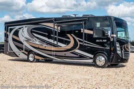 6-3-19 &lt;a href=&quot;http://www.mhsrv.com/thor-motor-coach/&quot;&gt;&lt;img src=&quot;http://www.mhsrv.com/images/sold-thor.jpg&quot; width=&quot;383&quot; height=&quot;141&quot; border=&quot;0&quot;&gt;&lt;/a&gt;   MSRP $220,651.  New 2019 Thor Motor Coach Outlaw Toy Hauler model 37GP is approximately 38 feet 9 inches in length with 2 slide-out rooms, 2 drop down patios with entry steps, Ford 26-Series chassis with Triton V-10 engine, frameless windows, high polished aluminum wheels, residential refrigerator, electric rear patio awning, bug screen curtain in the garage, roller shades on the driver &amp; passenger windows, as well as drop down ramp door with spring assist &amp; railing for patio use. New features for 2019 include new exterior graphics, updated d&#233;cor stylings, a power driver chair, wi-fi extender, solar charge controller, front cap with chrome light bezels &amp; accent lighting, clear front mask paint protection, 360 Siphon Vent cap, upgraded exterior entertainment center with a sound bar and a tankless water heater system. Options include the beautiful full body exterior, leatherette jackknife sofa in garage and frameless dual pane windows. The Outlaw toy hauler RV has an incredible list of standard features including beautiful wood &amp; interior decor packages, LED TVs, (3) A/C units, power patio awing with integrated LED lighting, dual side entrance doors, 1-piece windshield, a 5500 Onan generator, 3 camera monitoring system, automatic leveling system, Soft Touch leather furniture, day/night shades and much more. For more complete details on this unit and our entire inventory including brochures, window sticker, videos, photos, reviews &amp; testimonials as well as additional information about Motor Home Specialist and our manufacturers please visit us at MHSRV.com or call 800-335-6054. At Motor Home Specialist, we DO NOT charge any prep or orientation fees like you will find at other dealerships. All sale prices include a 200-point inspection, interior &amp; exterior wash, detail service and a fully automated high-pressure rain booth test and coach wash that is a standout service unlike that of any other in the industry. You will also receive a thorough coach orientation with an MHSRV technician, an RV Starter&#39;s kit, a night stay in our delivery park featuring landscaped and covered pads with full hook-ups and much more! Read Thousands upon Thousands of 5-Star Reviews at MHSRV.com and See What They Had to Say About Their Experience at Motor Home Specialist. WHY PAY MORE?... WHY SETTLE FOR LESS?