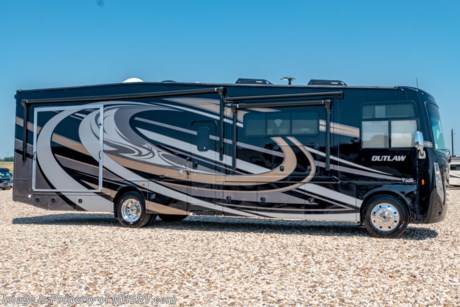 6/2/20 &lt;a href=&quot;http://www.mhsrv.com/thor-motor-coach/&quot;&gt;&lt;img src=&quot;http://www.mhsrv.com/images/sold-thor.jpg&quot; width=&quot;383&quot; height=&quot;141&quot; border=&quot;0&quot;&gt;&lt;/a&gt;   MSRP $217,051.  New 2019 Thor Motor Coach Outlaw Toy Hauler model 37GP is approximately 38 feet 9 inches in length with 2 slide-out rooms, 2 drop down patios with entry steps, Ford 26-Series chassis with Triton V-10 engine, frameless windows, high polished aluminum wheels, residential refrigerator, electric rear patio awning, bug screen curtain in the garage, roller shades on the driver &amp; passenger windows, as well as drop down ramp door with spring assist &amp; railing for patio use. New features for 2019 include new exterior graphics, updated d&#233;cor stylings, a power driver chair, wi-fi extender, solar charge controller, front cap with chrome light bezels &amp; accent lighting, clear front mask paint protection, 360 Siphon Vent cap, upgraded exterior entertainment center with a sound bar and a tankless water heater system. Options include the beautiful full body exterior, leatherette jackknife sofa in garage and frameless dual pane windows. The Outlaw toy hauler RV has an incredible list of standard features including beautiful wood &amp; interior decor packages, LED TVs, (3) A/C units, power patio awing with integrated LED lighting, dual side entrance doors, 1-piece windshield, a 5500 Onan generator, 3 camera monitoring system, automatic leveling system, Soft Touch leather furniture, day/night shades and much more. For more complete details on this unit and our entire inventory including brochures, window sticker, videos, photos, reviews &amp; testimonials as well as additional information about Motor Home Specialist and our manufacturers please visit us at MHSRV.com or call 800-335-6054. At Motor Home Specialist, we DO NOT charge any prep or orientation fees like you will find at other dealerships. All sale prices include a 200-point inspection, interior &amp; exterior wash, detail service and a fully automated high-pressure rain booth test and coach wash that is a standout service unlike that of any other in the industry. You will also receive a thorough coach orientation with an MHSRV technician, an RV Starter&#39;s kit, a night stay in our delivery park featuring landscaped and covered pads with full hook-ups and much more! Read Thousands upon Thousands of 5-Star Reviews at MHSRV.com and See What They Had to Say About Their Experience at Motor Home Specialist. WHY PAY MORE?... WHY SETTLE FOR LESS?