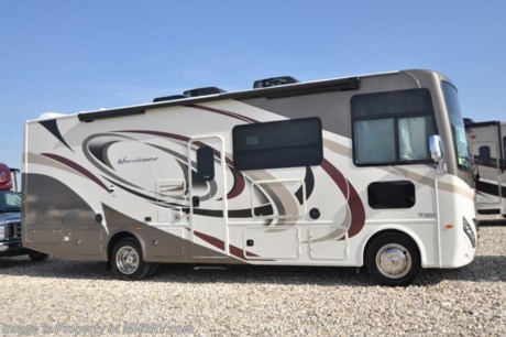 5-21-18 &lt;a href=&quot;http://www.mhsrv.com/thor-motor-coach/&quot;&gt;&lt;img src=&quot;http://www.mhsrv.com/images/sold-thor.jpg&quot; width=&quot;383&quot; height=&quot;141&quot; border=&quot;0&quot;&gt;&lt;/a&gt;  
MSRP $134,288. New 2018 Thor Motor Coach Hurricane 27B is approximately 29 feet 3 inches in length with a two slides, king bed, exterior TV, Ford Triton V-10 engine and automatic leveling jacks. New features for 2018 include updated d&#233;cor, thicker solid surface counters, raised bathroom vanity, flush covered glass stove top, LED running &amp; marker lights, pre-wired for solar charging, power driver seat and more. Optional equipment includes the beautiful partial paint HD-Max high gloss exterior, dual A/C, 50-amp service and 5.5KW generator. The Thor Motor Coach Hurricane RV also features a tinted one piece windshield, heated and enclosed underbelly, black tank flush, LED ceiling lighting, bedroom TV, power overhead loft, frameless windows, power patio awning with LED lighting, night shades, kitchen backsplash, refrigerator, microwave and much more. For more complete details on this unit and our entire inventory including brochures, window sticker, videos, photos, reviews &amp; testimonials as well as additional information about Motor Home Specialist and our manufacturers please visit us at MHSRV.com or call 800-335-6054. At Motor Home Specialist, we DO NOT charge any prep or orientation fees like you will find at other dealerships. All sale prices include a 200-point inspection, interior &amp; exterior wash, detail service and a fully automated high-pressure rain booth test and coach wash that is a standout service unlike that of any other in the industry. You will also receive a thorough coach orientation with an MHSRV technician, an RV Starter&#39;s kit, a night stay in our delivery park featuring landscaped and covered pads with full hook-ups and much more! Read Thousands upon Thousands of 5-Star Reviews at MHSRV.com and See What They Had to Say About Their Experience at Motor Home Specialist. WHY PAY MORE?... WHY SETTLE FOR LESS?