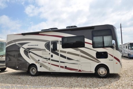 9/21/19 &lt;a href=&quot;http://www.mhsrv.com/thor-motor-coach/&quot;&gt;&lt;img src=&quot;http://www.mhsrv.com/images/sold-thor.jpg&quot; width=&quot;383&quot; height=&quot;141&quot; border=&quot;0&quot;&gt;&lt;/a&gt; 
MSRP $139,456. New 2019 Thor Motor Coach Hurricane 27B is approximately 29 feet 3 inches in length with a two slides, king bed, exterior TV, Ford Triton V-10 engine and automatic leveling jacks. Some of the many new features coming to the 2019 Hurricane include not only exterior &amp; interior styling updates but also the Firefly Multiplex wiring control system, 10” touchscreen radio &amp; monitor, Wi-Fi extender, stainless steel galley sink, a 360 Siphon Vent, soundbar in the exterior entertainment center and much more. Optional equipment includes the beautiful partial paint HD-Max high gloss exterior, dual A/C, 50-amp service and 5.5KW generator. The Thor Motor Coach Hurricane RV also features a tinted one piece windshield, heated and enclosed underbelly, black tank flush, LED ceiling lighting, bedroom TV, power driver&#39;s seat, power overhead loft, LED running and marker lights, frameless windows, power patio awning with LED lighting, night shades, pre-wiring for solar charging, flush covered glass stovetop, kitchen backsplash, refrigerator, microwave and much more. For more complete details on this unit and our entire inventory including brochures, window sticker, videos, photos, reviews &amp; testimonials as well as additional information about Motor Home Specialist and our manufacturers please visit us at MHSRV.com or call 800-335-6054. At Motor Home Specialist, we DO NOT charge any prep or orientation fees like you will find at other dealerships. All sale prices include a 200-point inspection, interior &amp; exterior wash, detail service and a fully automated high-pressure rain booth test and coach wash that is a standout service unlike that of any other in the industry. You will also receive a thorough coach orientation with an MHSRV technician, an RV Starter&#39;s kit, a night stay in our delivery park featuring landscaped and covered pads with full hook-ups and much more! Read Thousands upon Thousands of 5-Star Reviews at MHSRV.com and See What They Had to Say About Their Experience at Motor Home Specialist. WHY PAY MORE?... WHY SETTLE FOR LESS?