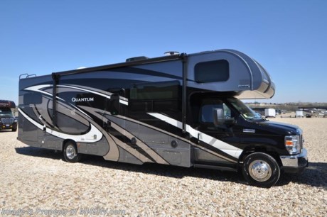5-21-18 &lt;a href=&quot;http://www.mhsrv.com/thor-motor-coach/&quot;&gt;&lt;img src=&quot;http://www.mhsrv.com/images/sold-thor.jpg&quot; width=&quot;383&quot; height=&quot;141&quot; border=&quot;0&quot;&gt;&lt;/a&gt;       MSRP $136,052.  New 2018 Thor Motor Coach Quantum Class C RV Model LF31 bunk house is approximately 32 feet 7 inches in length with a driver’s side slide, bunk beds, Ford E-450 chassis and a Ford Triton V-10 engine. New features for 2018 include a tankless hot water heater, interior step light into bedroom, lighted battery disconnect switch, stainless steel lavatory bowls, bathroom vanity heights raised, Winegard Rayar antenna, solar wiring prep, exterior lights on all storage compartments and much more. Options include the Platinum &amp; Diamond packages which features roller shades, solid surface kitchen countertop, exterior shower, backup camera with monitor, upgraded wheel liners, black frameless windows, convection stainless steel microwave, larger residential refrigerator, 1,800 watt house inverter, automatic generator start and the Rapid Camp remote system. Additional options include the beautiful full body paint exterior, child safety tether, 12V attic fan in overhead bunk, cabover child safety net, power driver&#39;s seat and a cockpit carpet mat. The Quantum Class C RV has an incredible list of standard features including beautiful hardwood cabinets, a cabover loft with skylight (N/A with cabover entertainment center), dash applique, power windows and locks, power patio awning with integrated LED lighting, roof ladder, in-dash media center, Onan generator, cab A/C, battery disconnect switch and much more. For more complete details on this unit and our entire inventory including brochures, window sticker, videos, photos, reviews &amp; testimonials as well as additional information about Motor Home Specialist and our manufacturers please visit us at MHSRV.com or call 800-335-6054. At Motor Home Specialist, we DO NOT charge any prep or orientation fees like you will find at other dealerships. All sale prices include a 200-point inspection, interior &amp; exterior wash, detail service and a fully automated high-pressure rain booth test and coach wash that is a standout service unlike that of any other in the industry. You will also receive a thorough coach orientation with an MHSRV technician, an RV Starter&#39;s kit, a night stay in our delivery park featuring landscaped and covered pads with full hook-ups and much more! Read Thousands upon Thousands of 5-Star Reviews at MHSRV.com and See What They Had to Say About Their Experience at Motor Home Specialist. WHY PAY MORE?... WHY SETTLE FOR LESS?