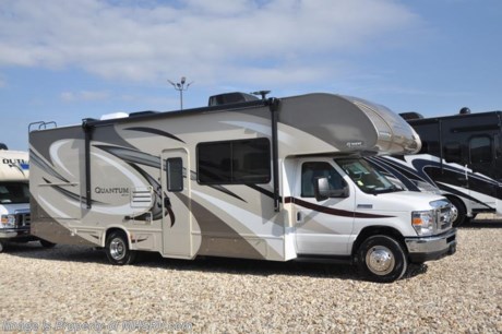 7-30-18 &lt;a href=&quot;http://www.mhsrv.com/thor-motor-coach/&quot;&gt;&lt;img src=&quot;http://www.mhsrv.com/images/sold-thor.jpg&quot; width=&quot;383&quot; height=&quot;141&quot; border=&quot;0&quot;&gt;&lt;/a&gt;  MSRP $118,585.  New 2018 Thor Motor Coach Quantum Class C RV Model RQ29 for sale at Motor Home Specialist; the #1 Volume Selling Motor Home Dealership in the World. This beautiful is approximately 30 feet 11 inches in length with two slides, glass door shower, large LED TV on a swivel with Blu-Ray player, exterior entertainment center, Ford E-450 chassis and a Ford Triton V-10 engine. New features for 2018 include a tankless hot water heater, interior step light into bedroom, lighted battery disconnect switch, stainless steel lavatory bowls, bathroom vanity heights raised, Winegard Rayar antenna, solar wiring prep, exterior lights on all storage compartments and much more. Options include the Platinum package which features roller shades, solid surface kitchen countertop, exterior shower, backup camera with monitor and upgraded wheel liners. Additional options include the beautiful partial paint exterior, bedroom TV, 3 burner range with oven, child safety tether, heated holding tanks and a cockpit carpet mat. The Quantum Class C RV has an incredible list of standard features including beautiful hardwood cabinets, a cabover loft with skylight (N/A with cabover entertainment center), dash applique, power windows and locks, power patio awning with integrated LED lighting, roof ladder, in-dash media center, Onan generator, cab A/C, battery disconnect switch and much more. For more complete details on this unit and our entire inventory including brochures, window sticker, videos, photos, reviews &amp; testimonials as well as additional information about Motor Home Specialist and our manufacturers please visit us at MHSRV.com or call 800-335-6054. At Motor Home Specialist, we DO NOT charge any prep or orientation fees like you will find at other dealerships. All sale prices include a 200-point inspection, interior &amp; exterior wash, detail service and a fully automated high-pressure rain booth test and coach wash that is a standout service unlike that of any other in the industry. You will also receive a thorough coach orientation with an MHSRV technician, an RV Starter&#39;s kit, a night stay in our delivery park featuring landscaped and covered pads with full hook-ups and much more! Read Thousands upon Thousands of 5-Star Reviews at MHSRV.com and See What They Had to Say About Their Experience at Motor Home Specialist. WHY PAY MORE?... WHY SETTLE FOR LESS?