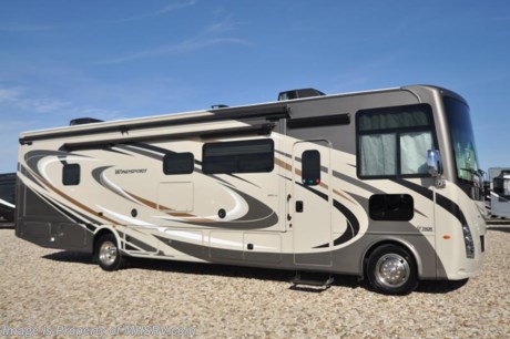 4-30-18 &lt;a href=&quot;http://www.mhsrv.com/thor-motor-coach/&quot;&gt;&lt;img src=&quot;http://www.mhsrv.com/images/sold-thor.jpg&quot; width=&quot;383&quot; height=&quot;141&quot; border=&quot;0&quot;&gt;&lt;/a&gt;   
MSRP $151,343. New 2018 Thor Motor Coach Windsport 34R is approximately 36 feet in length with two slides including a full wall slide, king size bed, exterior TV, Ford Triton V-10 engine and automatic leveling jacks. New features for 2018 include updated d&#233;cor, thicker solid surface counters, raised bathroom vanity, flush covered glass stove top, LED running &amp; marker lights, pre-wired for solar charging, power driver seat and more. This unit features the optional partial paint exterior. The Thor Motor Coach Windsport RV also features a tinted one piece windshield, heated and enclosed underbelly, black tank flush, LED ceiling lighting, bedroom TV, power overhead loft, frameless windows, power patio awning with LED lighting, night shades, kitchen backsplash, refrigerator, microwave and much more. For more complete details on this unit and our entire inventory including brochures, window sticker, videos, photos, reviews &amp; testimonials as well as additional information about Motor Home Specialist and our manufacturers please visit us at MHSRV.com or call 800-335-6054. At Motor Home Specialist, we DO NOT charge any prep or orientation fees like you will find at other dealerships. All sale prices include a 200-point inspection, interior &amp; exterior wash, detail service and a fully automated high-pressure rain booth test and coach wash that is a standout service unlike that of any other in the industry. You will also receive a thorough coach orientation with an MHSRV technician, an RV Starter&#39;s kit, a night stay in our delivery park featuring landscaped and covered pads with full hook-ups and much more! Read Thousands upon Thousands of 5-Star Reviews at MHSRV.com and See What They Had to Say About Their Experience at Motor Home Specialist. WHY PAY MORE?... WHY SETTLE FOR LESS?