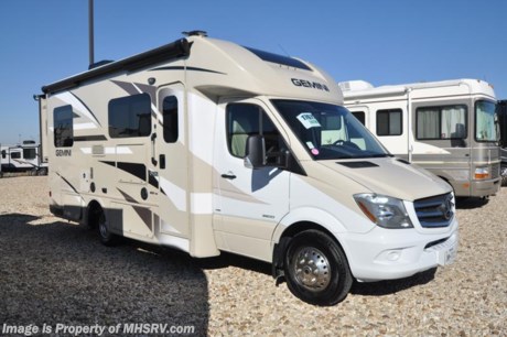 1-22-18 &lt;a href=&quot;http://www.mhsrv.com/thor-motor-coach/&quot;&gt;&lt;img src=&quot;http://www.mhsrv.com/images/sold-thor.jpg&quot; width=&quot;383&quot; height=&quot;141&quot; border=&quot;0&quot;&gt;&lt;/a&gt; Used Thor Motor Coach RV for Sale- 2017 Thor Motor Coach Gemini 24TX with 2 slides and 6,109 miles. This RV is approximately 24 feet 10 inches in length and features a Mercedes Benz diesel engine, Mercedes Benz Sprinter chassis, power mirrors, power windows, 3.2KW Onan diesel generator, power patio awning, slide-out room toppers, water heater, pass-thru storage with side swing baggage doors, wheel simulators, LED running lights, Tank heater, exterior shower, 5K lb. hitch, rear camera, exterior entertainment center, black-out shades, convection microwave, 2 burner range, sink covers, 3 flat panel TV&#39;s, ducted A/C with heat pump and much more. For additional information and photos please visit Motor Home Specialist at www.MHSRV.com or call 800-335-6054.