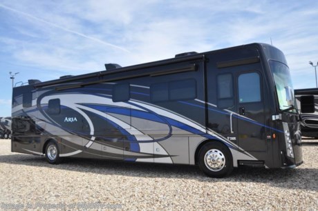 3/2/18 &lt;a href=&quot;http://www.mhsrv.com/thor-motor-coach/&quot;&gt;&lt;img src=&quot;http://www.mhsrv.com/images/sold-thor.jpg&quot; width=&quot;383&quot; height=&quot;141&quot; border=&quot;0&quot;&gt;&lt;/a&gt; MSRP $294,700. The New 2018 Thor Motor Coach Aria Diesel Pusher Model 3901 bath &amp; &#189; is approximately 39 feet 11 inches in length and features (3) slide-out rooms, bath &amp; 1/2, king size Tilt-A-View inclining bed, large LED HDTV over the fireplace, stainless steel residential refrigerator, solid surface counter tops, stack washer/dryer and (2) ducted 15,000 BTU A/Cs with heat pumps. New features for 2018 include a Axxera radio with GPS, Carefree Latitude legless awning with Fixguard weather wrap, wood framed wardrobe doors and an upgraded Skim Buff paint exterior. The Aria is powered by a Cummins 360HP diesel engine, Freightliner XC-R raised rail chassis Allison automatic transmission Air-Ride suspension and automatic leveling jacks with touch pad controls. For more complete details on this unit and our entire inventory including brochures, window sticker, videos, photos, reviews &amp; testimonials as well as additional information about Motor Home Specialist and our manufacturers please visit us at MHSRV.com or call 800-335-6054. At Motor Home Specialist, we DO NOT charge any prep or orientation fees like you will find at other dealerships. All sale prices include a 200-point inspection, interior &amp; exterior wash, detail service and a fully automated high-pressure rain booth test and coach wash that is a standout service unlike that of any other in the industry. You will also receive a thorough coach orientation with an MHSRV technician, an RV Starter&#39;s kit, a night stay in our delivery park featuring landscaped and covered pads with full hook-ups and much more! Read Thousands upon Thousands of 5-Star Reviews at MHSRV.com and See What They Had to Say About Their Experience at Motor Home Specialist. WHY PAY MORE?... WHY SETTLE FOR LESS?3