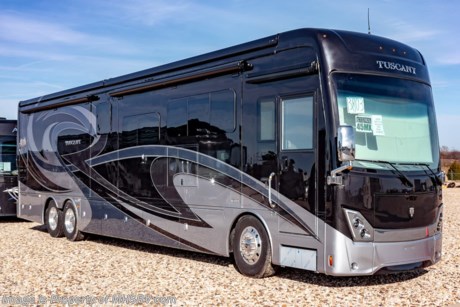 11/14/19 &lt;a href=&quot;http://www.mhsrv.com/thor-motor-coach/&quot;&gt;&lt;img src=&quot;http://www.mhsrv.com/images/sold-thor.jpg&quot; width=&quot;383&quot; height=&quot;141&quot; border=&quot;0&quot;&gt;&lt;/a&gt;    MSRP $478,350.  New 2019 Thor Motor Coach Tuscany 45MX bath &amp; &#189; for sale at Motor Home Specialist; the #1 Volume Selling Motor Home Dealership in the World. This beautiful RV is approximately 44 feet 10 inches in length with 3 slides including a full wall slide, theater seats, Tilt-a-View king size bed, retractable 55” LED TV, fireplace, diesel fired Aqua Hot, stackable washer/dryer, 450HP Cummins diesel engine, Freightliner tag axle chassis with IFS and an Allison 6-speed automatic transmission. New features for the 2019 Tuscany include a second Girard awning, Winegard Trav’ler Satellite Dish, chrome entry step cover, redesigned baggage doors, pop-up outlet/USB charger on the kitchen countertop, metal adjustable shelving hardware throughout and more. This luxury diesel motor home also features a host of impressive standard features such as a residential refrigerator, dishwasher drawer, exterior entertainment center, keyless entry system, 2,800 watt Pure Sine inverter with 6 house batteries, roof mounted awnings with matching aluminum boxes, Winegard CONNECT 4G/wifi system, high polished aluminum wheels, (2) stage Jacobs brake, dual fuel fills, full length stainless stone guard, fully automatic leveling system, 10KW generator, (3) 15K BTU low-profile roof A/C&#39;s with heat pumps and MUCH more. For more complete details on this unit and our entire inventory including brochures, window sticker, videos, photos, reviews &amp; testimonials as well as additional information about Motor Home Specialist and our manufacturers please visit us at MHSRV.com or call 800-335-6054. At Motor Home Specialist, we DO NOT charge any prep or orientation fees like you will find at other dealerships. All sale prices include a 200-point inspection, interior &amp; exterior wash, detail service and a fully automated high-pressure rain booth test and coach wash that is a standout service unlike that of any other in the industry. You will also receive a thorough coach orientation with an MHSRV technician, an RV Starter&#39;s kit, a night stay in our delivery park featuring landscaped and covered pads with full hook-ups and much more! Read Thousands upon Thousands of 5-Star Reviews at MHSRV.com and See What They Had to Say About Their Experience at Motor Home Specialist. WHY PAY MORE?... WHY SETTLE FOR LESS? 