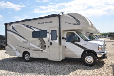 10-22-18 &lt;a href=&quot;http://www.mhsrv.com/thor-motor-coach/&quot;&gt;&lt;img src=&quot;http://www.mhsrv.com/images/sold-thor.jpg&quot; width=&quot;383&quot; height=&quot;141&quot; border=&quot;0&quot;&gt;&lt;/a&gt;  MSRP $102,361. The new 2019 Thor Motor Coach Four Winds Class C RV 24F model is approximately 24 feet 11 inches in length with a Ford chassis, Ford V10 engine &amp; an 8,000-lb. trailer hitch. New features for 2019 include not only new exterior graphics &amp; interior d&#233;cor updates but also bedroom USB power charging center for electronics, a bedroom 12V outlet for CPAP machines, power bathroom vent, solar charge controller, 360 Siphon RV holding tank vent cap, 1” flush system, black tank system and much more.  Options include the beautiful HD-Max exterior color, bedroom TV, exterior entertainment center with soundbar, convection microwave, 3 burner cooktop with oven, leatherette booth dinette, child safety tether, attic fan, cabover child safety net, upgraded A/C, exterior shower, holding tanks with heat pads, second auxiliary battery, stainless steel wheel liners, keyless cab entry, valve stem extenders, heated remote exterior mirrors with side cameras, leatherette driver &amp; passenger chairs, cockpit carpet mat and dash applique. The Four Winds RV has an incredible list of standard features including power windows and locks, power patio awning with integrated LED lighting, roof ladder, in-dash media center AM/FM &amp; Bluetooth, power vent in bath, skylight above shower, Onan generator, cab A/C and an auxiliary battery (2 aux. batteries on 31 W model). For more complete details on this unit and our entire inventory including brochures, window sticker, videos, photos, reviews &amp; testimonials as well as additional information about Motor Home Specialist and our manufacturers please visit us at MHSRV.com or call 800-335-6054. At Motor Home Specialist, we DO NOT charge any prep or orientation fees like you will find at other dealerships. All sale prices include a 200-point inspection, interior &amp; exterior wash, detail service and a fully automated high-pressure rain booth test and coach wash that is a standout service unlike that of any other in the industry. You will also receive a thorough coach orientation with an MHSRV technician, an RV Starter&#39;s kit, a night stay in our delivery park featuring landscaped and covered pads with full hook-ups and much more! Read Thousands upon Thousands of 5-Star Reviews at MHSRV.com and See What They Had to Say About Their Experience at Motor Home Specialist. WHY PAY MORE?... WHY SETTLE FOR LESS?