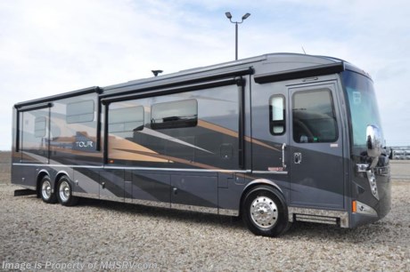 3-16-18 &lt;a href=&quot;http://www.mhsrv.com/winnebago-rvs/&quot;&gt;&lt;img src=&quot;http://www.mhsrv.com/images/sold-winnebago.jpg&quot; width=&quot;383&quot; height=&quot;141&quot; border=&quot;0&quot;&gt;&lt;/a&gt; Used Winnebago RV for Sale- 2015 Winnebago Tour 42GD with 4 slides and 15,010 miles. This all-electric RV is approximately 42 feet 10 inches in length and features a 450HP Cummins engine, Freightliner chassis with IFS and tag axle, tilt/telescoping smart wheel, power privacy shades, power mirrors with heat, GPS, power step well cover, 3 setting driver seat memory, 10KW Onan diesel generator with AGS on a power slide, dual power patio awnings, power door awning, window awnings, slide-out room toppers, Aqua Hot, 50 amp power cord reel, pass-thru storage with side swing baggage doors, full length slide-out cargo tray, aluminum wheels , clear front paint mask, LED running lights, docking lights, black tank rinsing system, water filtration system, power water hose reel, exterior shower, gravel shield, fiberglass roof with ladder, automatic hydraulic leveling system, exterior entertainment center, inverter, tile floors, soft touch ceilings, dual pane windows, solar/black-out shades, power roof vent, ceiling fan, decorative ceiling features, fireplace, pull out kitchen counter, convection microwave, 2 burner electric flat top range, central vacuum, dishwasher, solid surface counter, sink covers, residential refrigerator, stack washer/dryer, glass door shower with seat, king size bed, safe, 3 flat panel TV&#39;s, 3 ducted A/Cs, 2 heat pumps and much more. For additional information and photos please visit Motor Home Specialist at www.MHSRV.com or call 800-335-6054.