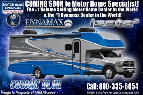 7-16-18 &lt;a href=&quot;http://www.mhsrv.com/other-rvs-for-sale/dynamax-rv/&quot;&gt;&lt;img src=&quot;http://www.mhsrv.com/images/sold-dynamax.jpg&quot; width=&quot;383&quot; height=&quot;141&quot; border=&quot;0&quot;&gt;&lt;/a&gt;  MSRP $182,709. The 2019 Dynamax Isata 5 Series model 30FW Super C is approximately 32 feet in length and is backed by Dynamax’s industry-leading Two-Year Coach Warranty. Features include a full wall slide, ESC suspension &amp; stability, fiberglass roof, leatherette reclining captains chairs, remote key-less entry, front cab over loft area, roller shades, full extension drawer guides, LED TV in living area, residential refrigerator, convection microwave oven, solid surface kitchen counter, inverter, automatic generator start, exterior shower and tank-less on-demand water heater. Optional features includes the beautiful full body paint, dual reclining theater seats IPO sofa, 8KW Onan diesel generator, 2-way refrigerator, and solar panels. The Isata 5 Series is powered by the Ram&#174; 5500 SLT Chassis, 6.7L I6 Cummins&#174; Turbo Diesel 325HP engine, 6-Speed automatic transmission and features a 10,000 lb. hitch. For 2 year limited warranty details contact Dynamax or a MHSRV representative. For more complete details on this unit and our entire inventory including brochures, window sticker, videos, photos, reviews &amp; testimonials as well as additional information about Motor Home Specialist and our manufacturers please visit us at MHSRV.com or call 800-335-6054. At Motor Home Specialist, we DO NOT charge any prep or orientation fees like you will find at other dealerships. All sale prices include a 200-point inspection, interior &amp; exterior wash, detail service and a fully automated high-pressure rain booth test and coach wash that is a standout service unlike that of any other in the industry. You will also receive a thorough coach orientation with an MHSRV technician, an RV Starter&#39;s kit, a night stay in our delivery park featuring landscaped and covered pads with full hook-ups and much more! Read Thousands upon Thousands of 5-Star Reviews at MHSRV.com and See What They Had to Say About Their Experience at Motor Home Specialist. WHY PAY MORE?... WHY SETTLE FOR LESS?
