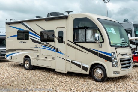 2-5-19 &lt;a href=&quot;http://www.mhsrv.com/thor-motor-coach/&quot;&gt;&lt;img src=&quot;http://www.mhsrv.com/images/sold-thor.jpg&quot; width=&quot;383&quot; height=&quot;141&quot; border=&quot;0&quot;&gt;&lt;/a&gt;    
MSRP $120,908. Thor Motor Coach has done it again with the world&#39;s first RUV! (Recreational Utility Vehicle) Check out the New 2019 Thor Motor Coach Vegas RUV Model 25.5 with slide-out room. The Vegas combines Style, Function, Affordability &amp; Innovation like no other RV available in the industry today! It is powered by a Ford Triton V-10 engine and is approximately 27 feet in length. Taking superior drivability even one step further, the Vegas will also feature something normally only found in a high-end luxury diesel pusher motor coach... an Independent Front Suspension system! With a style all its own the Vegas will provide superior handling and fuel economy and appeal to couples &amp; family RVers as well. You will also find a full size power drop down loft above the cockpitspacious living room and even pass-through exterior storage. Optional equipment includes the HD-Max colored sidewalls, electric stabilizing system and holding tanks with heat pads. New features for 2019 include Multi-plex lighting &amp; system control, gas &amp; induction burner on the cooktop exterior TV on swivel bracket with soundbar, backup monitor with new integrated rear wall camera, 360 Siphon holding tank vent cap, black tank flush and many more. You will also be pleased to find a host of feature appointments that include tinted and frameless windows, euro-style cabinet doors with soft close hidden hinges, attic fan with vent cover, 15K BTU A/C, below counter convection microwave, stainless steel galley sink, LED accent lighting throughout, roller shades, armless awning, LED running lights, living room TV, LED ceiling lights, Onan generator, water heater, power and heated mirrors with integrated side-view cameras, back-up camera, 8,000 lb. trailer hitch, spacious cockpit design with unparalleled visibility as well as a fold out map/laptop table and an additional cab table that can easily be stored when traveling.  For more complete details on this unit and our entire inventory including brochures, window sticker, videos, photos, reviews &amp; testimonials as well as additional information about Motor Home Specialist and our manufacturers please visit us at MHSRV.com or call 800-335-6054. At Motor Home Specialist, we DO NOT charge any prep or orientation fees like you will find at other dealerships. All sale prices include a 200-point inspection, interior &amp; exterior wash, detail service and a fully automated high-pressure rain booth test and coach wash that is a standout service unlike that of any other in the industry. You will also receive a thorough coach orientation with an MHSRV technician, an RV Starter&#39;s kit, a night stay in our delivery park featuring landscaped and covered pads with full hook-ups and much more! Read Thousands upon Thousands of 5-Star Reviews at MHSRV.com and See What They Had to Say About Their Experience at Motor Home Specialist. WHY PAY MORE?... WHY SETTLE FOR LESS?
