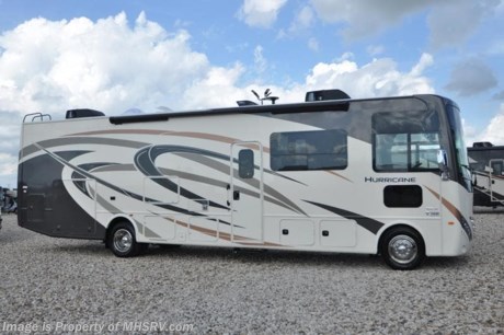 10-11-18 &lt;a href=&quot;http://www.mhsrv.com/thor-motor-coach/&quot;&gt;&lt;img src=&quot;http://www.mhsrv.com/images/sold-thor.jpg&quot; width=&quot;383&quot; height=&quot;141&quot; border=&quot;0&quot;&gt;&lt;/a&gt;   MSRP $151,741. New 2019 Thor Motor Coach Hurricane 34J Bunk Model is approximately 35 feet 7 inches in length with a full-wall slide, king size bed, exterior TV, Ford Triton V-10 engine and automatic leveling jacks. Some of the many new features coming to the 2019 Hurricane include not only exterior &amp; interior styling updates but also the Firefly Multiplex wiring control system, 10” touchscreen radio &amp; monitor, Wi-Fi extender, stainless steel galley sink, a 360 Siphon Vent, soundbar in the exterior entertainment center and much more. This unit features the optional partial paint exterior and child safety tether. The Thor Motor Coach Hurricane RV also features a tinted one piece windshield, heated and enclosed underbelly, black tank flush, LED ceiling lighting, bedroom TV, LED running and marker lights, power driver&#39;s seat, power overhead loft, raised bathroom vanity, frameless windows, power patio awning with LED lighting, night shades, flush covered glass stovetop, kitchen backsplash, refrigerator, microwave and much more. For more complete details on this unit and our entire inventory including brochures, window sticker, videos, photos, reviews &amp; testimonials as well as additional information about Motor Home Specialist and our manufacturers please visit us at MHSRV.com or call 800-335-6054. At Motor Home Specialist, we DO NOT charge any prep or orientation fees like you will find at other dealerships. All sale prices include a 200-point inspection, interior &amp; exterior wash, detail service and a fully automated high-pressure rain booth test and coach wash that is a standout service unlike that of any other in the industry. You will also receive a thorough coach orientation with an MHSRV technician, an RV Starter&#39;s kit, a night stay in our delivery park featuring landscaped and covered pads with full hook-ups and much more! Read Thousands upon Thousands of 5-Star Reviews at MHSRV.com and See What They Had to Say About Their Experience at Motor Home Specialist. WHY PAY MORE?... WHY SETTLE FOR LESS?