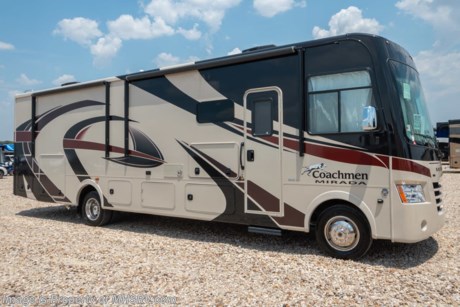 9/12/18 &lt;a href=&quot;http://www.mhsrv.com/coachmen-rv/&quot;&gt;&lt;img src=&quot;http://www.mhsrv.com/images/sold-coachmen.jpg&quot; width=&quot;383&quot; height=&quot;141&quot; border=&quot;0&quot;&gt;&lt;/a&gt; MSRP $148,948. New 2019 Coachmen Mirada Model 32SS. This RV measures approximately 34 feet 10 inches in length and features a full-wall slide, king bed, hardwood cabinet doors and solid surface kitchen counter top. The 2019 Mirada has been upgraded with not only stunning exterior graphics &amp; full body paint but also updated interiors, new backsplashes, new interior solid surface countertop, solid surface dinette table and an upgraded 8,000 lb. hitch. Options include the beautiful partial paint exterior, power drop down bunk, stainless steel appliance package with oven &amp; microwave, (2)15,000 BTU A/Cs with heat pump, exterior entertainment center and Travel Easy Roadside Assistance. A few standard features that help to set the Mirada apart include reclining/swivel pilot seats, solar privacy shades throughout, power windshield shade, flush mounted 3 burner range with oven, tile backsplash, glass door shower, Onan generator, automatic transfer switch for easy set-up, pass-thru storage, 3 camera monitoring system, automatic leveling jacks and much more. For more complete details on this unit and our entire inventory including brochures, window sticker, videos, photos, reviews &amp; testimonials as well as additional information about Motor Home Specialist and our manufacturers please visit us at MHSRV.com or call 800-335-6054. At Motor Home Specialist, we DO NOT charge any prep or orientation fees like you will find at other dealerships. All sale prices include a 200-point inspection, interior &amp; exterior wash, detail service and a fully automated high-pressure rain booth test and coach wash that is a standout service unlike that of any other in the industry. You will also receive a thorough coach orientation with an MHSRV technician, an RV Starter&#39;s kit, a night stay in our delivery park featuring landscaped and covered pads with full hook-ups and much more! Read Thousands upon Thousands of 5-Star Reviews at MHSRV.com and See What They Had to Say About Their Experience at Motor Home Specialist. WHY PAY MORE?... WHY SETTLE FOR LESS?