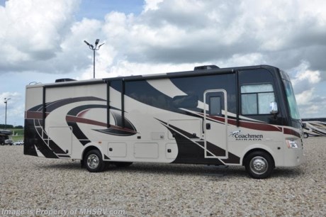 3-25-19 &lt;a href=&quot;http://www.mhsrv.com/coachmen-rv/&quot;&gt;&lt;img src=&quot;http://www.mhsrv.com/images/sold-coachmen.jpg&quot; width=&quot;383&quot; height=&quot;141&quot; border=&quot;0&quot;&gt;&lt;/a&gt;   MSRP $148,948. New 2019 Coachmen Mirada Model 32SS. This RV measures approximately 34 feet 10 inches in length and features a full-wall slide, king bed, hardwood cabinet doors and solid surface kitchen counter top. The 2019 Mirada has been upgraded with not only stunning exterior graphics &amp; full body paint but also updated interiors, new backsplashes, new interior solid surface countertop, solid surface dinette table and an upgraded 8,000 lb. hitch. Options include the beautiful partial paint exterior, power drop down bunk, stainless steel appliance package with oven &amp; microwave, (2)15,000 BTU A/Cs with heat pump, exterior entertainment center and Travel Easy Roadside Assistance. A few standard features that help to set the Mirada apart include reclining/swivel pilot seats, solar privacy shades throughout, power windshield shade, flush mounted 3 burner range with oven, tile backsplash, glass door shower, Onan generator, automatic transfer switch for easy set-up, pass-thru storage, 3 camera monitoring system, automatic leveling jacks and much more. For more complete details on this unit and our entire inventory including brochures, window sticker, videos, photos, reviews &amp; testimonials as well as additional information about Motor Home Specialist and our manufacturers please visit us at MHSRV.com or call 800-335-6054. At Motor Home Specialist, we DO NOT charge any prep or orientation fees like you will find at other dealerships. All sale prices include a 200-point inspection, interior &amp; exterior wash, detail service and a fully automated high-pressure rain booth test and coach wash that is a standout service unlike that of any other in the industry. You will also receive a thorough coach orientation with an MHSRV technician, an RV Starter&#39;s kit, a night stay in our delivery park featuring landscaped and covered pads with full hook-ups and much more! Read Thousands upon Thousands of 5-Star Reviews at MHSRV.com and See What They Had to Say About Their Experience at Motor Home Specialist. WHY PAY MORE?... WHY SETTLE FOR LESS?