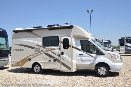 7-23-18 &lt;a href=&quot;http://www.mhsrv.com/thor-motor-coach/&quot;&gt;&lt;img src=&quot;http://www.mhsrv.com/images/sold-thor.jpg&quot; width=&quot;383&quot; height=&quot;141&quot; border=&quot;0&quot;&gt;&lt;/a&gt;    MSRP $108,638. All New 2018 Thor Compass RUV Model 23TB with slide! If you&#39;re searching for the best in small RV&#39;s, then you&#39;re sure to love the Thor Compass. It is powered by a 3.2L I-5 Power Stroke&#174; Turbo Diesel engine and built on the Ford Transit chassis measuring approximately 23 feet 6 inches in length. Optional equipment includes the HD-Max colored sidewalls and graphics, 12V attic fans and A/C with heat pump. You will also be pleased to find a host of feature appointments that include a tankless water heater, refrigerator with stainless steel door insert, exterior entertainment center, one piece front cap with built in skylight featuring an electric shade, swivel passenger chair, euro-style cabinet doors with soft close hidden hinges as well as exterior &amp; interior LED lighting. For more complete details on this unit and our entire inventory including brochures, window sticker, videos, photos, reviews &amp; testimonials as well as additional information about Motor Home Specialist and our manufacturers please visit us at MHSRV.com or call 800-335-6054. At Motor Home Specialist, we DO NOT charge any prep or orientation fees like you will find at other dealerships. All sale prices include a 200-point inspection, interior &amp; exterior wash, detail service and a fully automated high-pressure rain booth test and coach wash that is a standout service unlike that of any other in the industry. You will also receive a thorough coach orientation with an MHSRV technician, an RV Starter&#39;s kit, a night stay in our delivery park featuring landscaped and covered pads with full hook-ups and much more! Read Thousands upon Thousands of 5-Star Reviews at MHSRV.com and See What They Had to Say About Their Experience at Motor Home Specialist. WHY PAY MORE?... WHY SETTLE FOR LESS?