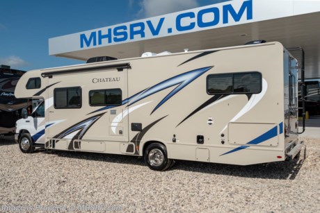 6-3-19 &lt;a href=&quot;http://www.mhsrv.com/thor-motor-coach/&quot;&gt;&lt;img src=&quot;http://www.mhsrv.com/images/sold-thor.jpg&quot; width=&quot;383&quot; height=&quot;141&quot; border=&quot;0&quot;&gt;&lt;/a&gt;    MSRP $114,467. The new 2019 Thor Motor Coach Chateau Class C RV 30D Bunk Model is approximately 32 feet 2 inches in length with a Ford chassis, V10 Ford engine &amp; an 8,000-lb. trailer hitch. New features for 2019 include not only new exterior graphics &amp; interior d&#233;cor updates but also bedroom USB power charging center for electronics, a bedroom 12V outlet for CPAP machines, power bathroom vent, solar charge controller, 360 Siphon RV holding tank vent cap, 1” flush system, black tank system and much more. Options include the beautiful HD-Max exterior, bedroom TV, exterior entertainment center, 2 TV&#39;s with DVD combo in bunk area, convection microwave, 3 burner range W/ oven, leatherette jackknife sofa, leatherette booth dinette, single child safety tether, attic fan, cabover safety net, upgraded A/C, exterior shower, holding tanks with heat pads, second auxiliary battery, stainless steel wheel liners, keyless cab entry, valve stem extenders, electric stabilizing system, heated remote exterior mirrors with side cameras, power driver&#39;s seat, leatherette driver &amp; passenger chairs, cockpit carpet mat and dash applique. The Chateau RV has an incredible list of standard features including power windows and locks, power patio awning with integrated LED lighting, roof ladder, in-dash media center AM/FM &amp; Bluetooth, power vent in bath, skylight above shower, Onan generator, cab A/C and an auxiliary battery (2 aux. batteries on 31 W model). For more complete details on this unit and our entire inventory including brochures, window sticker, videos, photos, reviews &amp; testimonials as well as additional information about Motor Home Specialist and our manufacturers please visit us at MHSRV.com or call 800-335-6054. At Motor Home Specialist, we DO NOT charge any prep or orientation fees like you will find at other dealerships. All sale prices include a 200-point inspection, interior &amp; exterior wash, detail service and a fully automated high-pressure rain booth test and coach wash that is a standout service unlike that of any other in the industry. You will also receive a thorough coach orientation with an MHSRV technician, an RV Starter&#39;s kit, a night stay in our delivery park featuring landscaped and covered pads with full hook-ups and much more! Read Thousands upon Thousands of 5-Star Reviews at MHSRV.com and See What They Had to Say About Their Experience at Motor Home Specialist. WHY PAY MORE?... WHY SETTLE FOR LESS?