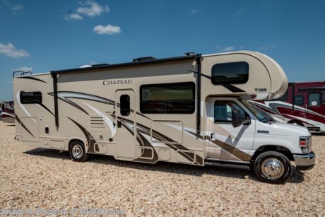 1-19-19 &lt;a href=&quot;http://www.mhsrv.com/thor-motor-coach/&quot;&gt;&lt;img src=&quot;http://www.mhsrv.com/images/sold-thor.jpg&quot; width=&quot;383&quot; height=&quot;141&quot; border=&quot;0&quot;&gt;&lt;/a&gt;  MSRP $120,942. The new 2019 Thor Motor Coach Chateau Class C RV 31E Bunk Model is approximately 32 feet 7 inches in length with a Ford chassis, V10 Ford engine &amp; an 8,000-lb. trailer hitch. New features for 2019 include not only new exterior graphics &amp; interior d&#233;cor updates but also bedroom USB power charging center for electronics, a bedroom 12V outlet for CPAP machines, power bathroom vent, solar charge controller, 360 Siphon RV holding tank vent cap, 1” flush system, black tank system and much more. This beautiful RV features the Premier Package which includes a 2 burner gas cooktop with single induction cooktop, 30&quot; over-the-range convection microwave, solid surface kitchen counter top, shower with glass door, premium window privacy roller shades, whole house water filter system, enclosed sewer area for sewer tank valves and a tankless water heater. Additional options include the beautiful HD-Max exterior, exterior entertainment center, leatherette booth dinette, single child safety tether, attic fan, cabover child safety net, upgraded A/C, second auxiliary batter, power driver&#39;s seat, leatherette driver &amp; passenger chairs, cockpit carpet mat and dash applique. The Chateau RV has an incredible list of standard features including power windows and locks, power patio awning with integrated LED lighting, roof ladder, in-dash media center AM/FM &amp; Bluetooth, power vent in bath, skylight above shower, Onan generator, cab A/C and an auxiliary battery (2 aux. batteries on 31 W model). For more complete details on this unit and our entire inventory including brochures, window sticker, videos, photos, reviews &amp; testimonials as well as additional information about Motor Home Specialist and our manufacturers please visit us at MHSRV.com or call 800-335-6054. At Motor Home Specialist, we DO NOT charge any prep or orientation fees like you will find at other dealerships. All sale prices include a 200-point inspection, interior &amp; exterior wash, detail service and a fully automated high-pressure rain booth test and coach wash that is a standout service unlike that of any other in the industry. You will also receive a thorough coach orientation with an MHSRV technician, an RV Starter&#39;s kit, a night stay in our delivery park featuring landscaped and covered pads with full hook-ups and much more! Read Thousands upon Thousands of 5-Star Reviews at MHSRV.com and See What They Had to Say About Their Experience at Motor Home Specialist. WHY PAY MORE?... WHY SETTLE FOR LESS?