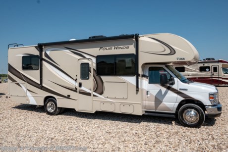 10-22-18 &lt;a href=&quot;http://www.mhsrv.com/thor-motor-coach/&quot;&gt;&lt;img src=&quot;http://www.mhsrv.com/images/sold-thor.jpg&quot; width=&quot;383&quot; height=&quot;141&quot; border=&quot;0&quot;&gt;&lt;/a&gt;  MSRP $108,242. The new 2019 Thor Motor Coach Four Winds Class C RV 28Z model is approximately 29 feet 11 inches in length with a Ford chassis, V10 Ford engine &amp; an 8,000-lb. trailer hitch. New features for 2019 include not only new exterior graphics &amp; interior d&#233;cor updates but also bedroom USB power charging center for electronics, a bedroom 12V outlet for CPAP machines, power bathroom vent, solar charge controller, 360 Siphon RV holding tank vent cap, 1” flush system, black tank system and much more. Options include the beautiful HD-Max exterior, bedroom TV, exterior entertainment center, convection microwave, 3 burner range W/ oven, leatherette jackknife sofa, leatherette booth dinette, single child safety tether, attic fan, cabover safety net, upgraded A/C, exterior shower, holding tanks with heat pads, second auxiliary battery, stainless steel wheel liners, keyless cab entry, valve stem extenders, electric stabilizing system, heated remote exterior mirrors with side cameras, power driver&#39;s seat, leatherette driver &amp; passenger chairs, cockpit carpet mat and dash applique. The Four Winds RV has an incredible list of standard features including back-up monitor with touch screen dash stereo, double door refrigerator, pop up outlet &amp; charging station, bedroom USB charging port, 12V outlet in bedroom for CPAP machine, mid-ship 40&quot; TV, BluRay player in living room, Onan generator, solar charge controller, 6 gallon gas/electric water heater, exterior LP connection, black tank flush system and an auxiliary battery (2 aux. batteries on 31 W model). For more complete details on this unit and our entire inventory including brochures, window sticker, videos, photos, reviews &amp; testimonials as well as additional information about Motor Home Specialist and our manufacturers please visit us at MHSRV.com or call 800-335-6054. At Motor Home Specialist, we DO NOT charge any prep or orientation fees like you will find at other dealerships. All sale prices include a 200-point inspection, interior &amp; exterior wash, detail service and a fully automated high-pressure rain booth test and coach wash that is a standout service unlike that of any other in the industry. You will also receive a thorough coach orientation with an MHSRV technician, an RV Starter&#39;s kit, a night stay in our delivery park featuring landscaped and covered pads with full hook-ups and much more! Read Thousands upon Thousands of 5-Star Reviews at MHSRV.com and See What They Had to Say About Their Experience at Motor Home Specialist. WHY PAY MORE?... WHY SETTLE FOR LESS?