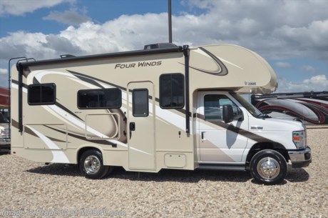 2-26-19 &lt;a href=&quot;http://www.mhsrv.com/thor-motor-coach/&quot;&gt;&lt;img src=&quot;http://www.mhsrv.com/images/sold-thor.jpg&quot; width=&quot;383&quot; height=&quot;141&quot; border=&quot;0&quot;&gt;&lt;/a&gt;  MSRP $94,748. The new 2019 Thor Motor Coach Four Winds Class C RV 23U model is approximately 24 feet 10 inches in length with a Ford chassis, V10 Ford engine &amp; an 8,000-lb. trailer hitch. New features for 2019 include not only new exterior graphics &amp; interior d&#233;cor updates but also bedroom USB power charging center for electronics, a bedroom 12V outlet for CPAP machines, power bathroom vent, solar charge controller, 360 Siphon RV holding tank vent cap, 1” flush system, black tank system and much more. Options include the beautiful HD-Max exterior, exterior entertainment center, convection microwave, leatherette booth dinette, single child safety tether, attic fan, child safety net, upgraded A/C, exterior shower, holding tanks with heat pads, second auxiliary battery, stainless steel wheel liners, keyless cab entry, valve stem extenders, electric stabilizing system, heated remote side mirrors with side cameras, leatherette driver &amp; passenger chairs, cockpit carpet mat and dash applique. The Four Winds RV has an incredible list of standard features including power windows and locks, power patio awning with integrated LED lighting, roof ladder, in-dash media center AM/FM &amp; Bluetooth, power vent in bath, skylight above shower, Onan generator, cab A/C and an auxiliary battery (2 aux. batteries on 31 W model). For more complete details on this unit and our entire inventory including brochures, window sticker, videos, photos, reviews &amp; testimonials as well as additional information about Motor Home Specialist and our manufacturers please visit us at MHSRV.com or call 800-335-6054. At Motor Home Specialist, we DO NOT charge any prep or orientation fees like you will find at other dealerships. All sale prices include a 200-point inspection, interior &amp; exterior wash, detail service and a fully automated high-pressure rain booth test and coach wash that is a standout service unlike that of any other in the industry. You will also receive a thorough coach orientation with an MHSRV technician, an RV Starter&#39;s kit, a night stay in our delivery park featuring landscaped and covered pads with full hook-ups and much more! Read Thousands upon Thousands of 5-Star Reviews at MHSRV.com and See What They Had to Say About Their Experience at Motor Home Specialist. WHY PAY MORE?... WHY SETTLE FOR LESS?