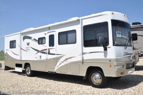 4-23-18 &lt;a href=&quot;http://www.mhsrv.com/winnebago-rvs/&quot;&gt;&lt;img src=&quot;http://www.mhsrv.com/images/sold-winnebago.jpg&quot; width=&quot;383&quot; height=&quot;141&quot; border=&quot;0&quot;&gt;&lt;/a&gt;  Used Winnebago RV for Sale- 2008 Winnebago Vista 33T with one slide and 23,838 miles. This RV is approximately 33 feet 8 inches in length and features a Ford V10 engine, Ford chassis, power mirrors with heat, 5.5KW Onan generator, patio awning, slide-out room toppers, water heater, pass-thru storage, wheel simulators, middle LED running lights, black tank rinsing system, gravel shield, 5K lb. hitch, automatic hydraulic leveling system, rear camera, booth converts to sleeper, night shades, microwave, 3 burner range with oven, glass door shower, flat panel TV, 2 ducted A/Cs and much more. For additional information and photos please visit Motor Home Specialist at www.MHSRV.com or call 800-335-6054.