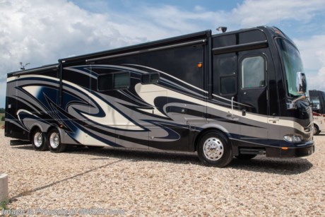 **Consignment** Used Thor Motor Coach RV for Sale- 2012 Thor Motor Coach Tuscany 42FK with 4 slides and 40,083 miles. This RV is approximately 43 feet 4 inches in length and features a 450HP Cummins diesel engine, Freightliner raised rail chassis with tag axle, 2-stage engine brake, tilt/telescoping smart wheel, power privacy shades, power mirrors with heat, GPS, 8KW Onan diesel generator, power patio and door awnings, slide-out room toppers, electric &amp; gas water heater, pass-thru storage with side swing baggage doors, full length slide-out cargo tray, aluminum wheels, docking lights, black tank rinsing system, water filtration system, exterior shower, gravel shield, automatic hydraulic leveling system, 3 camera monitoring system, exterior entertainment center, inverter, tile floors, soft touch ceilings, dual pane windows, solar/black-out shades, power roof vent, convection microwave, 3 burner range, central vacuum, solid surface counter, sink covers, residential refrigerator, stack washer/dryer, glass door shower with seat, king size dual sleep number bed, 3 flat panel TVs, 3 ducted A/Cs with heat pumps and much more. For additional information and photos please visit Motor Home Specialist at www.MHSRV.com or call 800-335-6054.