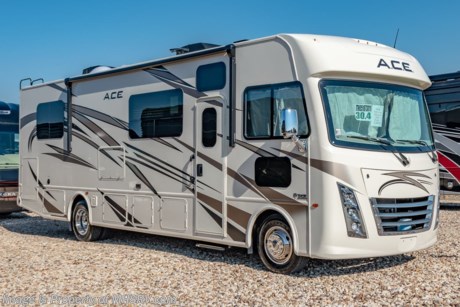 11/14/19 &lt;a href=&quot;http://www.mhsrv.com/thor-motor-coach/&quot;&gt;&lt;img src=&quot;http://www.mhsrv.com/images/sold-thor.jpg&quot; width=&quot;383&quot; height=&quot;141&quot; border=&quot;0&quot;&gt;&lt;/a&gt;   MSRP $130,336. New 2019 Thor Motor Coach A.C.E. Model 30.4 is approximately 31 feet 6 inches in length featuring a full wall slide, modern decor updates, Ford V-10 engine, hydraulic leveling jacks, LED running &amp; marker lights and the beautiful HD-Max exterior. The A.C.E. is the class A &amp; C Evolution. It Combines many of the most popular features of a class A motor home and a class C motor home to make something truly unique to the RV industry. New features for 2019 include a new instrument panel layout now with a 10&quot; touchscreen radio &amp; monitor, bedroom 12V outlet for CPAP machines, a new front cap with chrome grill &amp; chrome light bezels, 360 Siphon Vent cap, 1&quot; fresh water tank drain, the battery tray&#39;s now accomadate both 6V &amp; 12V battery configurations and a soundbar has been added to the exterior entertainment center. Options include the dual A/C, 5.5KW generator, 50-amp service and a single child safety tether. The A.C.E. also features frameless windows, drop down overhead loft, bedroom TV, exterior entertainment center, attic fans, black tank flush, second auxiliary battery, power side mirrors with integrated side view cameras, a mud-room, roof ladder, generator, electric patio awning with integrated LED lights, AM/FM/CD, stainless steel wheel liners, hitch, valve stem extenders, refrigerator, microwave, water heater, one-piece windshield with &quot;20/20 vision&quot; front cap that helps eliminate heat and sunlight from getting into the drivers vision, cockpit mirrors, slide-out workstation in the dash, floor level cockpit window for better visibility while turning and a &quot;below floor&quot; furnace and water heater helping keep the noise to an absolute minimum and the exhaust away from the kids and pets.  For more complete details on this unit and our entire inventory including brochures, window sticker, videos, photos, reviews &amp; testimonials as well as additional information about Motor Home Specialist and our manufacturers please visit us at MHSRV.com or call 800-335-6054. At Motor Home Specialist, we DO NOT charge any prep or orientation fees like you will find at other dealerships. All sale prices include a 200-point inspection, interior &amp; exterior wash, detail service and a fully automated high-pressure rain booth test and coach wash that is a standout service unlike that of any other in the industry. You will also receive a thorough coach orientation with an MHSRV technician, an RV Starter&#39;s kit, a night stay in our delivery park featuring landscaped and covered pads with full hook-ups and much more! Read Thousands upon Thousands of 5-Star Reviews at MHSRV.com and See What They Had to Say About Their Experience at Motor Home Specialist. WHY PAY MORE?... WHY SETTLE FOR LESS?