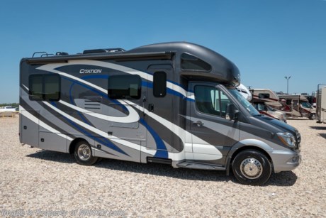 9/12/18 &lt;a href=&quot;http://www.mhsrv.com/thor-motor-coach/&quot;&gt;&lt;img src=&quot;http://www.mhsrv.com/images/sold-thor.jpg&quot; width=&quot;383&quot; height=&quot;141&quot; border=&quot;0&quot;&gt;&lt;/a&gt; MSRP $148,435. New 2019 Thor Motor Coach Chateau Citation Sprinter Diesel model 24ST is approximately 25 feet 10 inches in length with a slide-out room, Mercedes Benz 3500 chassis and a Mercedes V-6 diesel engine. New features for 2019 include exterior TV with sound bar, bedroom charging station, dedicated CPAP outlet, quick drain for fresh water tank, 360 Siphon Vent Cap for tank odor prevention, solar panel charging control, new slide-out fascia, new cabinet door style and many more. This amazing sprinter diesel also features the Summit Package option which includes a touch screen dash radio with Bluetooth, navigation, Sirius as well as Winegard Connect +4G, sound system with sub, Mobile Eye Lane Assist, side view cameras, upgraded cockpit window shades and a 100w solar panel. Additional optional equipment includes the beautiful full body paint, theater seats, attic fan in bedroom, upgraded A/C with heat pump, 3.2KW diesel generator, second auxiliary battery and electric stabilizing. The new Chateau Citation also features a leather steering wheel with audio buttons, armless awning with light bar, Firefly Integrations Multiplex wiring control system, lighted battery disconnect switch, induction cooktop, kitchen countertop extension, exterior lights to all storage compartments, power windows &amp; locks, keyless entry, power vent, back up camera, 3-point seat belts, driver &amp; passenger airbags, heated remote side mirrors, fiberglass running boards, hitch, roof ladder, outside shower, electric step &amp; much more. For more complete details on this unit and our entire inventory including brochures, window sticker, videos, photos, reviews &amp; testimonials as well as additional information about Motor Home Specialist and our manufacturers please visit us at MHSRV.com or call 800-335-6054. At Motor Home Specialist, we DO NOT charge any prep or orientation fees like you will find at other dealerships. All sale prices include a 200-point inspection, interior &amp; exterior wash, detail service and a fully automated high-pressure rain booth test and coach wash that is a standout service unlike that of any other in the industry. You will also receive a thorough coach orientation with an MHSRV technician, an RV Starter&#39;s kit, a night stay in our delivery park featuring landscaped and covered pads with full hook-ups and much more! Read Thousands upon Thousands of 5-Star Reviews at MHSRV.com and See What They Had to Say About Their Experience at Motor Home Specialist. WHY PAY MORE?... WHY SETTLE FOR LESS?