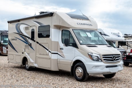 4-9-19 &lt;a href=&quot;http://www.mhsrv.com/thor-motor-coach/&quot;&gt;&lt;img src=&quot;http://www.mhsrv.com/images/sold-thor.jpg&quot; width=&quot;383&quot; height=&quot;141&quot; border=&quot;0&quot;&gt;&lt;/a&gt;   MSRP $124,313. All New 2019 Thor Compass RUV Model 24SX for sale at Motor Home Specialist; the #1 Volume Selling Motor Home Dealership in the World. The Thor Compass is as versatile and beautiful as it is easy to drive. It is powered by a 3.0L Mercedes-Benz Diesel engine and built on the Mercedes-Benz Sprinter chassis measuring approximately 26 feet in length. New features for 2019 include not only new exterior &amp; interior d&#233;cor updates but also Multi-plex lighting &amp; systems control, sofa tables with recessed cup holders, bedroom USB power charging center, power bath vent, exterior TV on a swivel bracket with a Bluetooth sound bar, 360 Siphon RV holding tank vent cap, black tank flush and much more. Optional equipment includes the HD-Max colored sidewalls and graphics, 12V attic fan and A/C with heat pump. You will also be pleased to find a host of standard appointments that include a tankless water heater, refrigerator with stainless steel door insert, dash CD player with navigation, one-piece front cap with built in skylight featuring an electric shade, dash applique, swivel passenger chair, euro-style cabinet doors with soft close hidden hinges, holding tanks with heat pads and so much more. For more complete details on this unit and our entire inventory including brochures, window sticker, videos, photos, reviews &amp; testimonials as well as additional information about Motor Home Specialist and our manufacturers please visit us at MHSRV.com or call 800-335-6054. At Motor Home Specialist, we DO NOT charge any prep or orientation fees like you will find at other dealerships. All sale prices include a 200-point inspection, interior &amp; exterior wash, detail service and a fully automated high-pressure rain booth test and coach wash that is a standout service unlike that of any other in the industry. You will also receive a thorough coach orientation with an MHSRV technician, an RV Starter&#39;s kit, a night stay in our delivery park featuring landscaped and covered pads with full hook-ups and much more! Read Thousands upon Thousands of 5-Star Reviews at MHSRV.com and See What They Had to Say About Their Experience at Motor Home Specialist. WHY PAY MORE?... WHY SETTLE FOR LESS?