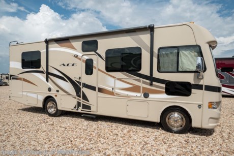 8-6-18 &lt;a href=&quot;http://www.mhsrv.com/thor-motor-coach/&quot;&gt;&lt;img src=&quot;http://www.mhsrv.com/images/sold-thor.jpg&quot; width=&quot;383&quot; height=&quot;141&quot; border=&quot;0&quot;&gt;&lt;/a&gt;  Used Thor Motor Coach RV for Sale- 2015 Thor Motor Coach ACE 29.2 with slide and 14,971 miles. This RV is approximately 29 feet 6 inches in length and features a Ford V10 engine, Ford chassis, power mirrors with heat, 4KW Onan generator, power patio awning, slide-out room topper, electric &amp; gas water heater, pass-thru storage with side swing baggage doors, wheel simulators, black tank rinsing system, exterior shower, 8K lb. hitch, automatic hydraulic leveling system, 3 camera monitoring system, exterior entertainment center, booth converts to sleeper, night shades, microwave, 3 burner range, glass door shower, cab over loft, 3 flat panel TVs, ducted A/C and much more. For additional information and photos please visit Motor Home Specialist at www.MHSRV.com or call 800-335-6054.