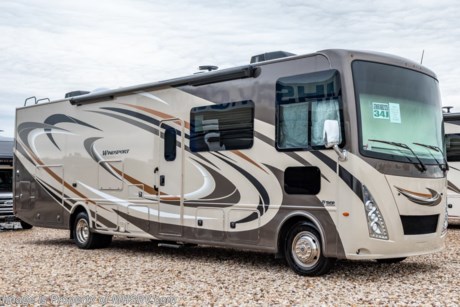 9/21/19 &lt;a href=&quot;http://www.mhsrv.com/thor-motor-coach/&quot;&gt;&lt;img src=&quot;http://www.mhsrv.com/images/sold-thor.jpg&quot; width=&quot;383&quot; height=&quot;141&quot; border=&quot;0&quot;&gt;&lt;/a&gt; MSRP $153,991. New 2019 Thor Motor Coach Windsport 34J Bunk Model is approximately 35 feet 7 inches in length with a full-wall slide, king size bed, exterior TV, Ford Triton V-10 engine and automatic leveling jacks. Some of the many new features coming to the 2019 Windsport include not only exterior &amp; interior styling updates but also the Firefly Multiplex wiring control system, 10” touchscreen radio &amp; monitor, Wi-Fi extender, stainless steel galley sink, a 360 Siphon Vent, soundbar in the exterior entertainment center and much more. This unit features the optional partial paint exterior and child safety tether. The Thor Motor Coach Windsport RV also features a tinted one piece windshield, heated and enclosed underbelly, black tank flush, LED ceiling lighting, bedroom TV, LED running and marker lights, power driver&#39;s seat, power overhead loft, raised bathroom vanity, frameless windows, power patio awning with LED lighting, night shades, flush covered glass stovetop, kitchen backsplash, refrigerator, microwave and much more. For more complete details on this unit and our entire inventory including brochures, window sticker, videos, photos, reviews &amp; testimonials as well as additional information about Motor Home Specialist and our manufacturers please visit us at MHSRV.com or call 800-335-6054. At Motor Home Specialist, we DO NOT charge any prep or orientation fees like you will find at other dealerships. All sale prices include a 200-point inspection, interior &amp; exterior wash, detail service and a fully automated high-pressure rain booth test and coach wash that is a standout service unlike that of any other in the industry. You will also receive a thorough coach orientation with an MHSRV technician, an RV Starter&#39;s kit, a night stay in our delivery park featuring landscaped and covered pads with full hook-ups and much more! Read Thousands upon Thousands of 5-Star Reviews at MHSRV.com and See What They Had to Say About Their Experience at Motor Home Specialist. WHY PAY MORE?... WHY SETTLE FOR LESS?