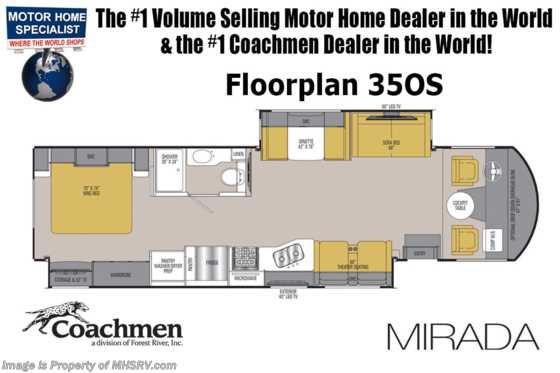 2019 Coachmen Mirada 35OS Class A RV for Sale W/ Theater Seats &amp; King Floorplan