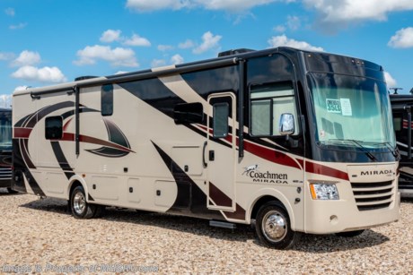 12-10-18 &lt;a href=&quot;http://www.mhsrv.com/coachmen-rv/&quot;&gt;&lt;img src=&quot;http://www.mhsrv.com/images/sold-coachmen.jpg&quot; width=&quot;383&quot; height=&quot;141&quot; border=&quot;0&quot;&gt;&lt;/a&gt;  MSRP $148,928. New 2019 Coachmen Mirada Model 35LS Bath &amp; 1/2 RV for sale at Motor Home Specialist; the #1 Volume Selling Motor Home Dealership in the World. This RV measures approximately 36 feet 10 inches in length and features a large living area, fireplace, L-shaped sofa, hardwood cabinet doors and solid surface kitchen counter top. The 2019 Mirada has been upgraded with not only stunning exterior graphics &amp; full body paint but also updated interiors, new backsplashes, new interior solid surface countertop, solid surface dinette table and an upgraded 8,000 lb. hitch. Options include the beautiful partial paint exterior, power drop down bunk, stainless steel appliance package with oven &amp; microwave, (2)15,000 BTU A/Cs with heat pump, exterior entertainment center and Travel Easy Roadside Assistance. A few standard features that help to set the Mirada apart include reclining/swivel pilot seats, solar privacy shades throughout, power windshield shade, flush mounted 3 burner range with oven, tile backsplash, glass door shower, Onan generator, automatic transfer switch for easy set-up, pass-thru storage, 3 camera monitoring system, automatic leveling jacks and much more. For more complete details on this unit and our entire inventory including brochures, window sticker, videos, photos, reviews &amp; testimonials as well as additional information about Motor Home Specialist and our manufacturers please visit us at MHSRV.com or call 800-335-6054. At Motor Home Specialist, we DO NOT charge any prep or orientation fees like you will find at other dealerships. All sale prices include a 200-point inspection, interior &amp; exterior wash, detail service and a fully automated high-pressure rain booth test and coach wash that is a standout service unlike that of any other in the industry. You will also receive a thorough coach orientation with an MHSRV technician, an RV Starter&#39;s kit, a night stay in our delivery park featuring landscaped and covered pads with full hook-ups and much more! Read Thousands upon Thousands of 5-Star Reviews at MHSRV.com and See What They Had to Say About Their Experience at Motor Home Specialist. WHY PAY MORE?... WHY SETTLE FOR LESS?