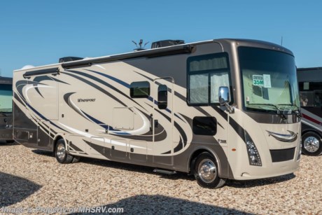 2-26-19 &lt;a href=&quot;http://www.mhsrv.com/thor-motor-coach/&quot;&gt;&lt;img src=&quot;http://www.mhsrv.com/images/sold-thor.jpg&quot; width=&quot;383&quot; height=&quot;141&quot; border=&quot;0&quot;&gt;&lt;/a&gt;   MSRP $155,491. New 2019 Thor Motor Coach Windsport 35M Bath &amp; 1/2 is approximately 36 feet 9 inches in length with 2 slides, king size bed, exterior TV, Ford Triton V-10 engine and automatic leveling jacks. Some of the many new features coming to the 2019 Windsport include not only exterior &amp; interior styling updates but also the Firefly Multiplex wiring control system, 10” touchscreen radio &amp; monitor, Wi-Fi extender, stainless steel galley sink, a 360 Siphon Vent, soundbar in the exterior entertainment center and much more. This unit features the optional partial paint exterior and child safety tether. The Thor Motor Coach Windsport RV also features a tinted one piece windshield, heated and enclosed underbelly, black tank flush, LED ceiling lighting, bedroom TV, LED running and marker lights, power driver&#39;s seat, power overhead loft, raised bathroom vanity, frameless windows, power patio awning with LED lighting, night shades, flush covered glass stovetop, kitchen backsplash, refrigerator, microwave and much more. For more complete details on this unit and our entire inventory including brochures, window sticker, videos, photos, reviews &amp; testimonials as well as additional information about Motor Home Specialist and our manufacturers please visit us at MHSRV.com or call 800-335-6054. At Motor Home Specialist, we DO NOT charge any prep or orientation fees like you will find at other dealerships. All sale prices include a 200-point inspection, interior &amp; exterior wash, detail service and a fully automated high-pressure rain booth test and coach wash that is a standout service unlike that of any other in the industry. You will also receive a thorough coach orientation with an MHSRV technician, an RV Starter&#39;s kit, a night stay in our delivery park featuring landscaped and covered pads with full hook-ups and much more! Read Thousands upon Thousands of 5-Star Reviews at MHSRV.com and See What They Had to Say About Their Experience at Motor Home Specialist. WHY PAY MORE?... WHY SETTLE FOR LESS?