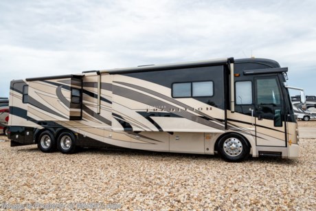 9/18/18 &lt;a href=&quot;http://www.mhsrv.com/american-coach-rv/&quot;&gt;&lt;img src=&quot;http://www.mhsrv.com/images/sold-americancoach.jpg&quot; width=&quot;383&quot; height=&quot;141&quot; border=&quot;0&quot;&gt;&lt;/a&gt; Used American Coach RV for Sale- 2009 American Tradition 42P Bath &amp; &#189; with 3 slides and 23,763 miles. This RV is approximately 43 feet in length and features a 425HP Cummins diesel engine, Spartan chassis, automatic hydraulic leveling system, aluminum wheels, 3 A/Cs, 15K lb. hitch, Onan diesel generator with AGS, 3 camera monitoring system, tilt/telescoping smart wheel, engine brake, power pedals, power visor, GPS, keyless entry, power window, Aqua Hot, power patio and door awnings, window awnings, 3 slide-out cargo trays, pass-thru storage with side swing baggage doors, LED running lights, docking lights, black tank rinsing system, water filtration system, power water hose reel, exterior shower, exterior entertainment center, clear front paint mask, fiberglass roof with ladder, solar, inverter, heated tile floors, dual pane windows, power vent, central vacuum, ceiling fan, day/night shades, solid surface kitchen counter, convection microwave, 3 burner range, residential refrigerator, glass door shower, stack washer/dryer, king size pillow top mattress, 3 flat panel TVs and much more. For additional information and photos please visit Motor Home Specialist at www.MHSRV.com or call 800-335-6054.
