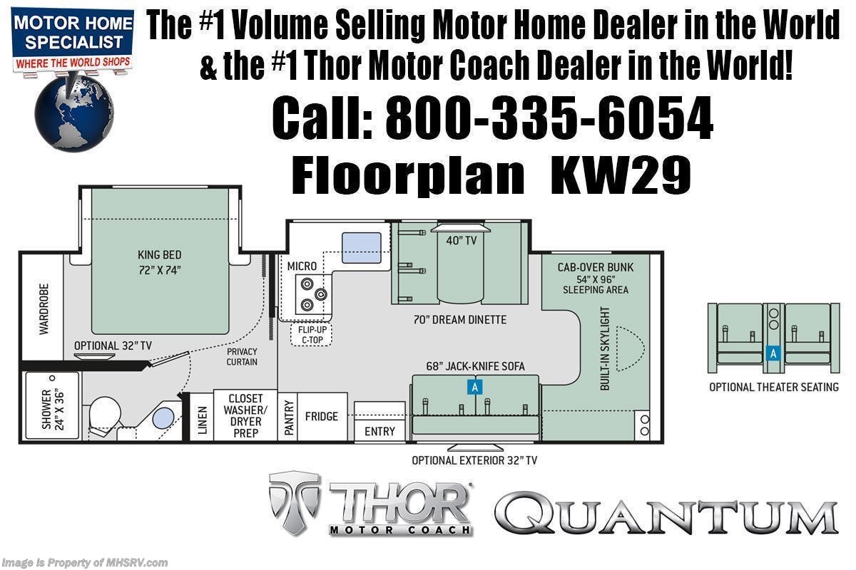 New 2019 Thor Motor Coach Quantum Kw29 Rv W Theater Seats, 2 A Cs & Fbp Wiring Diagram Quantum Ws31 Thor