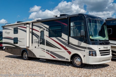 10-11-18 &lt;a href=&quot;http://www.mhsrv.com/coachmen-rv/&quot;&gt;&lt;img src=&quot;http://www.mhsrv.com/images/sold-coachmen.jpg&quot; width=&quot;383&quot; height=&quot;141&quot; border=&quot;0&quot;&gt;&lt;/a&gt;  Used Coachmen RV for Sale- 2017 Coachmen Pursuit 33BHP Bunk Model with 2 slides and 2,286 miles. This RV is approximately 33 feet in length and features a Ford V10 engine, Ford chassis, leveling system, 3 camera monitoring system, 2 ducted A/Cs with heat pumps, Onan gas generator, electric &amp; gas water heater, power patio awning, pass-thru storage with side swing baggage doors, black tank rinsing system, water filtration system, exterior shower, exterior entertainment center, fiberglass roof with ladder, booth converts to sleeper, dual pane windows, power vent, black-out shades, microwave, 3 burner range with oven, glass door shower, power drop-down loft, 3 flat panel TVs and much more. For additional information and photos please visit Motor Home Specialist at www.MHSRV.com or call 800-335-6054.