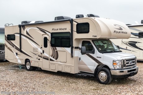 11/14/19 &lt;a href=&quot;http://www.mhsrv.com/thor-motor-coach/&quot;&gt;&lt;img src=&quot;http://www.mhsrv.com/images/sold-thor.jpg&quot; width=&quot;383&quot; height=&quot;141&quot; border=&quot;0&quot;&gt;&lt;/a&gt;   MSRP $124,827. The new 2020 Thor Motor Coach Four Winds Class C RV 31E Bunk Model is approximately 32 feet 7 inches in length with a Ford chassis, V10 Ford engine &amp; an 8,000-lb. trailer hitch. New features for the 2020 Four Winds include a Winegard ConnecT 2.0 WiFi/4G/TV antenna, HDMI video distribution box, new wall and accent paneling, dinette seat belts, stainless steel wheel liners and much more. This beautiful RV features the Premier Package which includes a 2 burner gas cooktop with single induction cooktop, 30&quot; over-the-range convection microwave, solid surface kitchen counter top, shower with glass door, premium window privacy roller shades, whole house water filter system, enclosed sewer area for sewer tank valves and a tankless water heater. Additional options include the beautiful HD-Max exterior, exterior entertainment center, single child safety tether, attic fan, cabover safety net, 2  A/Cs with energy management system, second auxiliary battery, power driver&#39;s seat, leatherette driver &amp; passenger chairs, cockpit carpet mat and dash applique. The Four Winds RV has an incredible list of standard features including power windows and locks, power patio awning with integrated LED lighting, roof ladder, in-dash media center AM/FM &amp; Bluetooth, power vent in bath, skylight above shower, Onan generator, cab A/C and an auxiliary battery (2 aux. batteries on 31 W model). For more complete details on this unit and our entire inventory including brochures, window sticker, videos, photos, reviews &amp; testimonials as well as additional information about Motor Home Specialist and our manufacturers please visit us at MHSRV.com or call 800-335-6054. At Motor Home Specialist, we DO NOT charge any prep or orientation fees like you will find at other dealerships. All sale prices include a 200-point inspection, interior &amp; exterior wash, detail service and a fully automated high-pressure rain booth test and coach wash that is a standout service unlike that of any other in the industry. You will also receive a thorough coach orientation with an MHSRV technician, an RV Starter&#39;s kit, a night stay in our delivery park featuring landscaped and covered pads with full hook-ups and much more! Read Thousands upon Thousands of 5-Star Reviews at MHSRV.com and See What They Had to Say About Their Experience at Motor Home Specialist. WHY PAY MORE?... WHY SETTLE FOR LESS?