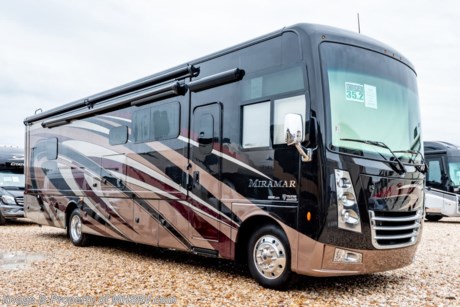 10/5/19 &lt;a href=&quot;http://www.mhsrv.com/thor-motor-coach/&quot;&gt;&lt;img src=&quot;http://www.mhsrv.com/images/sold-thor.jpg&quot; width=&quot;383&quot; height=&quot;141&quot; border=&quot;0&quot;&gt;&lt;/a&gt;   MSRP $191,431. The New 2019 Thor Motor Coach Miramar 35.2 class A gas motor home measures approximately 37 feet in length featuring 2 slides, king size Tilt-A-View bed, Ford Triton V-10 engine, Ford 22 Series chassis, high polished aluminum wheels and automatic leveling system with touch pad controls. New features for 2019 include the new HD-Max partial paint exteriors, new d&#233;cor &amp; updated stylings, Wi-Fi extender, solar charge controller, 360 Siphon Vent cap, upgraded exterior entertainment center with sound bar, battery tray now accommodates both 6V &amp; 12V battery configurations and a tankless water heater system. This gorgeous RV features the optional full body paint exterior and the frameless dual pane windows. The Thor Motor Coach Miramar also features one of the most impressive lists of standard equipment in the RV industry including a power patio awning with LED lights, Firefly Multiplex Wiring Control System, 84” interior heights, raised panel cabinet doors, induction cooktop, convection microwave, frameless windows, slide-out room awning toppers, heated/remote exterior mirrors with integrated side view cameras, side hinged baggage doors, heated and enclosed holding tanks, residential refrigerator, Onan generator, water heater, pass-thru storage, roof ladder, one-piece windshield, bedroom TV, 50 amp service, emergency start switch, electric entrance steps, power privacy shade, soft touch vinyl ceilings, glass door shower and much more. For more complete details on this unit and our entire inventory including brochures, window sticker, videos, photos, reviews &amp; testimonials as well as additional information about Motor Home Specialist and our manufacturers please visit us at MHSRV.com or call 800-335-6054. At Motor Home Specialist, we DO NOT charge any prep or orientation fees like you will find at other dealerships. All sale prices include a 200-point inspection, interior &amp; exterior wash, detail service and a fully automated high-pressure rain booth test and coach wash that is a standout service unlike that of any other in the industry. You will also receive a thorough coach orientation with an MHSRV technician, an RV Starter&#39;s kit, a night stay in our delivery park featuring landscaped and covered pads with full hook-ups and much more! Read Thousands upon Thousands of 5-Star Reviews at MHSRV.com and See What They Had to Say About Their Experience at Motor Home Specialist. WHY PAY MORE?... WHY SETTLE FOR LESS?