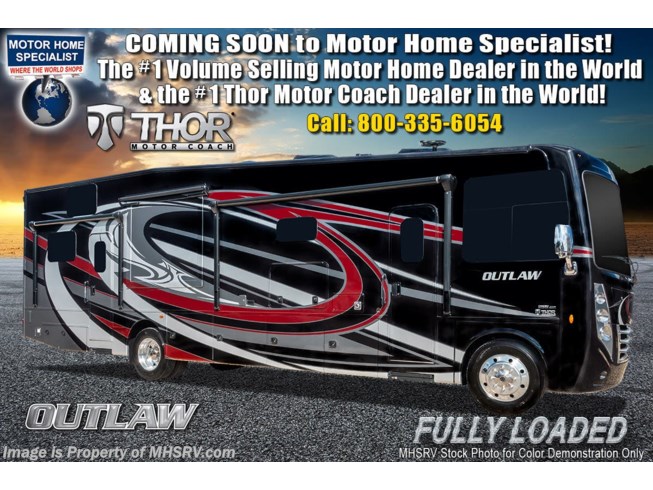 New 2019 Thor Motor Coach Outlaw 38MB Toy Hauler RV W/Garage Sofa, 3 Seasons Wall available in Alvarado, Texas
