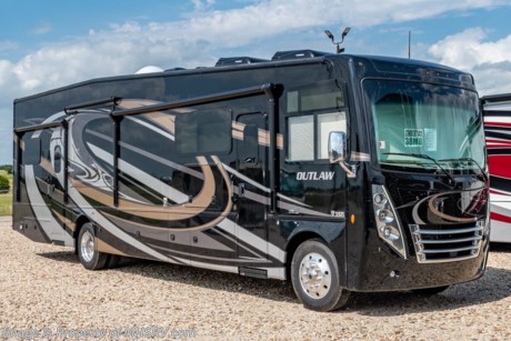 7/13/19 &lt;a href=&quot;http://www.mhsrv.com/thor-motor-coach/&quot;&gt;&lt;img src=&quot;http://www.mhsrv.com/images/sold-thor.jpg&quot; width=&quot;383&quot; height=&quot;141&quot; border=&quot;0&quot;&gt;&lt;/a&gt;    MSRP $227,176.  New 2020 Thor Motor Coach Outlaw Toy Hauler model 38MB is approximately 39 feet 9 inches in length with 2 slide-out rooms, Ford 26-Series chassis with Triton V-10 engine, high polished aluminum wheels, residential refrigerator, electric rear patio awning, bug screen curtain in the garage, roller shades on the driver &amp; passenger windows, as well as drop down ramp door with spring assist &amp; railing for patio use. New features included in the 2020 Class A Outlaw include general d&#233;cor and styling updates throughout the coach, all new floating radio design with navigation and USB charging locations, combination induction &amp; gas cooktop, backlit Firefly entry switch plate, multiple USB charging stations throughout the coach, all new Anderson Valve panel, Winegard ConnecT WiFi extender +4G and much more. Options include the beautiful full body exterior, leatherette jackknife sofas in garage and frameless dual pane windows. The Outlaw toy hauler RV has an incredible list of standard features including beautiful wood &amp; interior decor packages, LED TVs, (3) A/C units, power patio awing with integrated LED lighting, dual side entrance doors, 1-piece windshield, a 5500 Onan generator, 3 camera monitoring system, automatic leveling system, Soft Touch leather furniture, day/night shades and much more. For more complete details on this unit and our entire inventory including brochures, window sticker, videos, photos, reviews &amp; testimonials as well as additional information about Motor Home Specialist and our manufacturers please visit us at MHSRV.com or call 800-335-6054. At Motor Home Specialist, we DO NOT charge any prep or orientation fees like you will find at other dealerships. All sale prices include a 200-point inspection, interior &amp; exterior wash, detail service and a fully automated high-pressure rain booth test and coach wash that is a standout service unlike that of any other in the industry. You will also receive a thorough coach orientation with an MHSRV technician, an RV Starter&#39;s kit, a night stay in our delivery park featuring landscaped and covered pads with full hook-ups and much more! Read Thousands upon Thousands of 5-Star Reviews at MHSRV.com and See What They Had to Say About Their Experience at Motor Home Specialist. WHY PAY MORE?... WHY SETTLE FOR LESS?