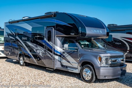 6-3-19 &lt;a href=&quot;http://www.mhsrv.com/thor-motor-coach/&quot;&gt;&lt;img src=&quot;http://www.mhsrv.com/images/sold-thor.jpg&quot; width=&quot;383&quot; height=&quot;141&quot; border=&quot;0&quot;&gt;&lt;/a&gt;    MSRP $211,350. New 2019 Thor Motor Coach Omni SV34 Super C is approximately 35 feet 6 inches in length with a full wall slide, 330hp Powerstroke 6.7L diesel engine with 750 lb.-ft. torque, F-550XLT chassis, 10K lb. hitch, Mobile Eye driver assistance will collision and lane-departure warning, SYNC 3 Enhanced Voice Recognition Communications and Entertainment System. 8&quot; Color LCD capacitive touchscreen with swiping capability, 911 assist, AppLink and smart-charging USB ports and navigation. The 2019 Omni Super C also features a 3 camera monitoring system, aluminum wheels, automatic leveling jacks, power patio awning with LED lighting, frameless windows, keyless entry, residential refrigerator, large OTR convection microwave, solid surface kitchen counter top, ball bearing drawer guides, King size bed, large TV in living area, exterior entertainment center with sound bar, Wi-Fi Ranger/Extender, 6KW Onan diesel generator with automatic generator start, multiplex wiring control system, tankless water heater, 1800-watt inverter and much more. For more complete details on this unit and our entire inventory including brochures, window sticker, videos, photos, reviews &amp; testimonials as well as additional information about Motor Home Specialist and our manufacturers please visit us at MHSRV.com or call 800-335-6054. At Motor Home Specialist, we DO NOT charge any prep or orientation fees like you will find at other dealerships. All sale prices include a 200-point inspection, interior &amp; exterior wash, detail service and a fully automated high-pressure rain booth test and coach wash that is a standout service unlike that of any other in the industry. You will also receive a thorough coach orientation with an MHSRV technician, an RV Starter&#39;s kit, a night stay in our delivery park featuring landscaped and covered pads with full hook-ups and much more! Read Thousands upon Thousands of 5-Star Reviews at MHSRV.com and See What They Had to Say About Their Experience at Motor Home Specialist. WHY PAY MORE?... WHY SETTLE FOR LESS?