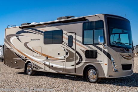 1-2-19 &lt;a href=&quot;http://www.mhsrv.com/thor-motor-coach/&quot;&gt;&lt;img src=&quot;http://www.mhsrv.com/images/sold-thor.jpg&quot; width=&quot;383&quot; height=&quot;141&quot; border=&quot;0&quot;&gt;&lt;/a&gt;  Used Thor Motor Coach RV for Sale- 2018 Thor Motor Coach Windsport 29M with 1 slide and 3,540 miles. This RV is approximately 30 feet in length and features a Ford 6.8L engine, Ford chassis, automatic leveling system, 8K lb. hitch, 3 camera monitoring system, 2 ducted A/Cs, 5.5KW Onan gas generator, GPS, electric &amp; gas water heater, power patio awning, LED running lights, black tank rinsing system, exterior shower, exterior grill, exterior entertainment center, inverter, booth converts to sleeper, dual pane windows, multiplex lighting, sink covers, microwave, 3 burner range with oven, glass door shower, king size bed, power drop-down loft, 3 flat panel TVs and much more. For additional information and photos please visit Motor Home Specialist at www.MHSRV.com or call 800-335-6054.