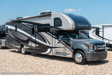 9/21/19 &lt;a href=&quot;http://www.mhsrv.com/thor-motor-coach/&quot;&gt;&lt;img src=&quot;http://www.mhsrv.com/images/sold-thor.jpg&quot; width=&quot;383&quot; height=&quot;141&quot; border=&quot;0&quot;&gt;&lt;/a&gt; MSRP $216,338. New 2020 Thor Motor Coach Magnitude BB35 Bunk Model Super C is approximately 36 feet 8 inches in length with a full wall slide, 330hp Powerstroke 6.7L diesel engine with 750 lb.-ft. torque, F-550XLT chassis, 10K lb. hitch, Mobile Eye driver assistance will collision and lane-departure warning, SYNC 3 Enhanced Voice Recognition Communications and Entertainment System, 8&quot; Color LCD touchscreen with swiping capability, 911 assist, AppLink and smart-charging USB ports and navigation. This beautiful RV also features the optional single child safety tether. The Magnitude Super C also features a 3 camera monitoring system, aluminum wheels, automatic leveling jacks, power patio awning with LED lighting, frameless windows, keyless entry, residential refrigerator, large OTR convection microwave, solid surface kitchen counter top, ball bearing drawer guides, King size bed, large TV in living area, exterior entertainment center with sound bar, Wi-Fi Ranger/Extender, 6KW Onan diesel generator with automatic generator start, multiplex wiring control system, tankless water heater, 1800-watt inverter and much more. For more complete details on this unit and our entire inventory including brochures, window sticker, videos, photos, reviews &amp; testimonials as well as additional information about Motor Home Specialist and our manufacturers please visit us at MHSRV.com or call 800-335-6054. At Motor Home Specialist, we DO NOT charge any prep or orientation fees like you will find at other dealerships. All sale prices include a 200-point inspection, interior &amp; exterior wash, detail service and a fully automated high-pressure rain booth test and coach wash that is a standout service unlike that of any other in the industry. You will also receive a thorough coach orientation with an MHSRV technician, an RV Starter&#39;s kit, a night stay in our delivery park featuring landscaped and covered pads with full hook-ups and much more! Read Thousands upon Thousands of 5-Star Reviews at MHSRV.com and See What They Had to Say About Their Experience at Motor Home Specialist. WHY PAY MORE?... WHY SETTLE FOR LESS?