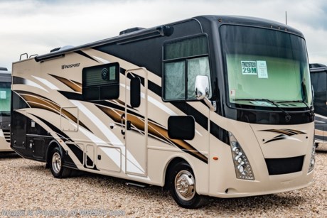 11/14/19 &lt;a href=&quot;http://www.mhsrv.com/thor-motor-coach/&quot;&gt;&lt;img src=&quot;http://www.mhsrv.com/images/sold-thor.jpg&quot; width=&quot;383&quot; height=&quot;141&quot; border=&quot;0&quot;&gt;&lt;/a&gt;   MSRP $145,554. New 2020 Thor Motor Coach Windsport 29M is approximately 30 feet 8 inches in length with a full-wall slide, king size bed, exterior TV, Ford Triton V-10 engine and automatic leveling jacks. Some of the many new features coming to the 2020 Windsport include all new exterior graphics and partial paints, multipule USB charging ports throughout, metal shelf brackets, backlit Firefly multiplex entry switch, Winegard ConnecT WiFi extender +4G and much more. This unit features the optional partial paint exterior, 5.5KW Onan generator, 2 A/Cs, and child safety tether. The Thor Motor Coach Windsport RV also features a tinted one piece windshield, heated and enclosed underbelly, black tank flush, LED ceiling lighting, bedroom TV, LED running and marker lights, power driver&#39;s seat, power overhead loft, power patio awning with LED lighting, night shades, flush covered glass stovetop, refrigerator, microwave and much more. For more complete details on this unit and our entire inventory including brochures, window sticker, videos, photos, reviews &amp; testimonials as well as additional information about Motor Home Specialist and our manufacturers please visit us at MHSRV.com or call 800-335-6054. At Motor Home Specialist, we DO NOT charge any prep or orientation fees like you will find at other dealerships. All sale prices include a 200-point inspection, interior &amp; exterior wash, detail service and a fully automated high-pressure rain booth test and coach wash that is a standout service unlike that of any other in the industry. You will also receive a thorough coach orientation with an MHSRV technician, an RV Starter&#39;s kit, a night stay in our delivery park featuring landscaped and covered pads with full hook-ups and much more! Read Thousands upon Thousands of 5-Star Reviews at MHSRV.com and See What They Had to Say About Their Experience at Motor Home Specialist. WHY PAY MORE?... WHY SETTLE FOR LESS?