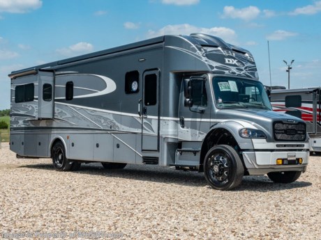 &lt;a href=&quot;http://www.mhsrv.com/other-rvs-for-sale/dynamax-rv/&quot;&gt;&lt;img src=&quot;http://www.mhsrv.com/images/sold-dynamax.jpg&quot; width=&quot;383&quot; height=&quot;141&quot; border=&quot;0&quot;&gt;&lt;/a&gt; MSRP $349,905. 2020 DynaMax DX3 model 37RB with 3 slides and a bath &amp; 1/2. Perhaps the most luxurious yet affordable Super C motor home on the market! Features include the exclusive D-Max design which maximizes structural integrity &amp; stability, Bilstein oversized shock absorbers, diesel Aqua Hot system, Kenwood dash infotainment system, brake controller, newly designed aerodynamic fiberglass front &amp; rear caps, vacuum-Laminated 2&quot; insulated floor, rear LED docking lights, brake controller, one-piece fiberglass roof, Roto-Formed ribbed storage compartments, side-hinged aluminum compartment doors with paddle latches, integrated Carefree Mirage roof-mounted awnings with LED lighting, heavy duty electric triple series 25 entry step, clear vision frameless windows, Sani-Con emptying system with macerating pump, decorative crown molding, MCD day/night shades, solid surface countertops, dual A/Cs with heat pumps, 8KW Onan diesel generator, 3,000 watt inverter with low voltage automatic start and 2 upgraded 4D AGM house batteries. This Model is powered by the 8.9L Cummins 350HP diesel engine with 1,000 lbs. of torque &amp; massive 33,000 lb. Freightliner M-2 chassis with 20,000 lb. hitch and 4 point fully automatic hydraulic leveling jacks. This amazing super C also features the optional Black Out Package which includes black side mirrors, rock guard, wheels, headlight bezels, exterior grab handle trim and a custom C9 grill &amp; vents. Additional options include the beautiful full body exterior 4-Color package, solar panels, tire pressure monitoring system, washer/dryer, the all electric package, Winegard Trav&#39;ler stationary triple LNB satellite dish IPO In-Motion, JBL premium cab sound system, Mobileye Collision Avoidance System and an In-Dash Garmin RV navigation system. The DX3 also features an exterior entertainment center, Jacobs C-Brake with low/off/high dash switch, Allison transmission, air brakes with 4 wheel ABS, twin aluminum fuel tanks, electric power windows, remote keyless pad at entry door, In-Motion satellite, flush mounted LED ceiling lights, convection microwave, residential refrigerator, touch screen premium AM/FM/CD/DVD radio, color back-up camera and two color side view cameras.  For more complete details on this unit and our entire inventory including brochures, window sticker, videos, photos, reviews &amp; testimonials as well as additional information about Motor Home Specialist and our manufacturers please visit us at MHSRV.com or call 800-335-6054. At Motor Home Specialist, we DO NOT charge any prep or orientation fees like you will find at other dealerships. All sale prices include a 200-point inspection, interior &amp; exterior wash, detail service and a fully automated high-pressure rain booth test and coach wash that is a standout service unlike that of any other in the industry. You will also receive a thorough coach orientation with an MHSRV technician, an RV Starter&#39;s kit, a night stay in our delivery park featuring landscaped and covered pads with full hook-ups and much more! Read Thousands upon Thousands of 5-Star Reviews at MHSRV.com and See What They Had to Say About Their Experience at Motor Home Specialist. WHY PAY MORE?... WHY SETTLE FOR LESS?
